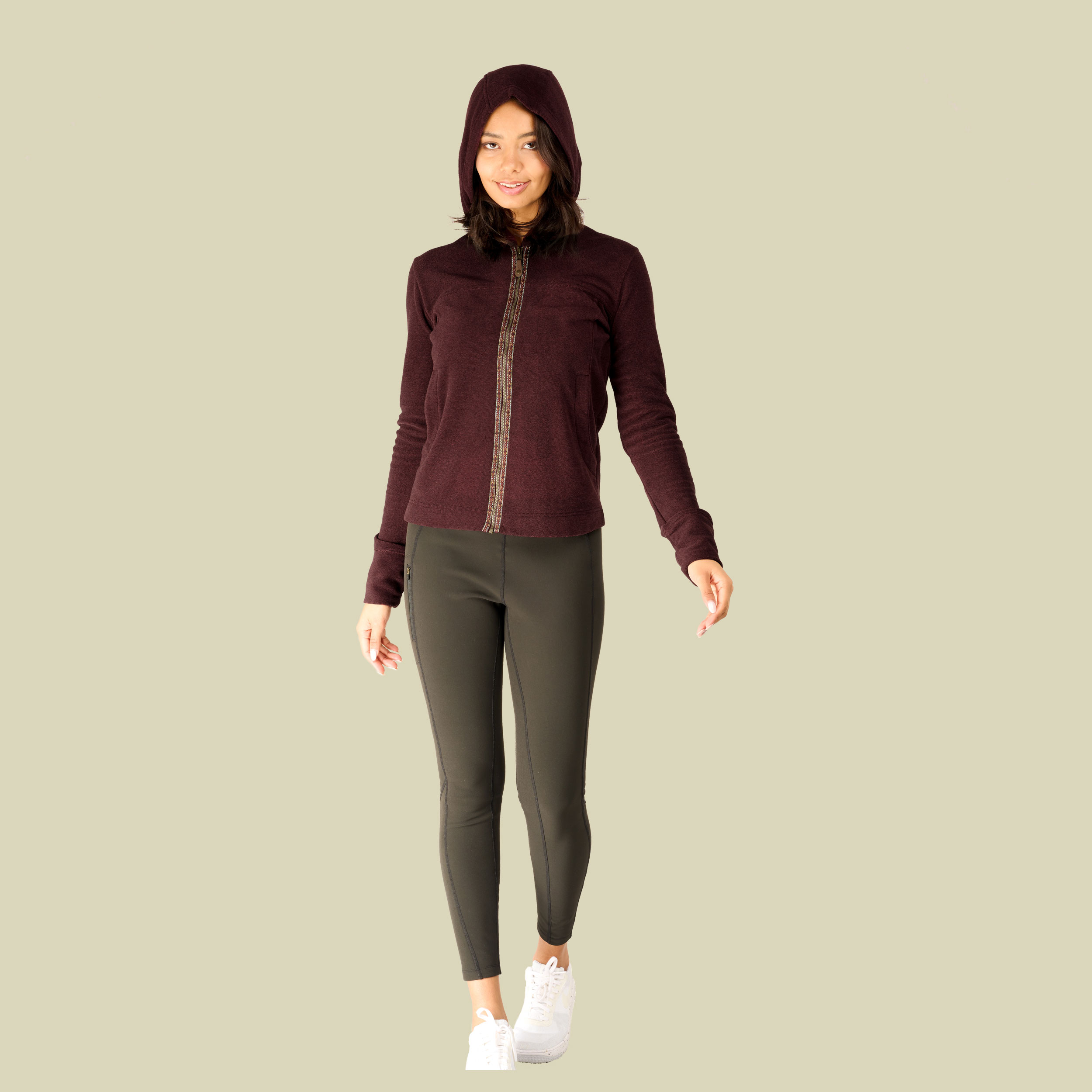Rolpa Full Zip Hoodie Women Größe M  Farbe beet red
