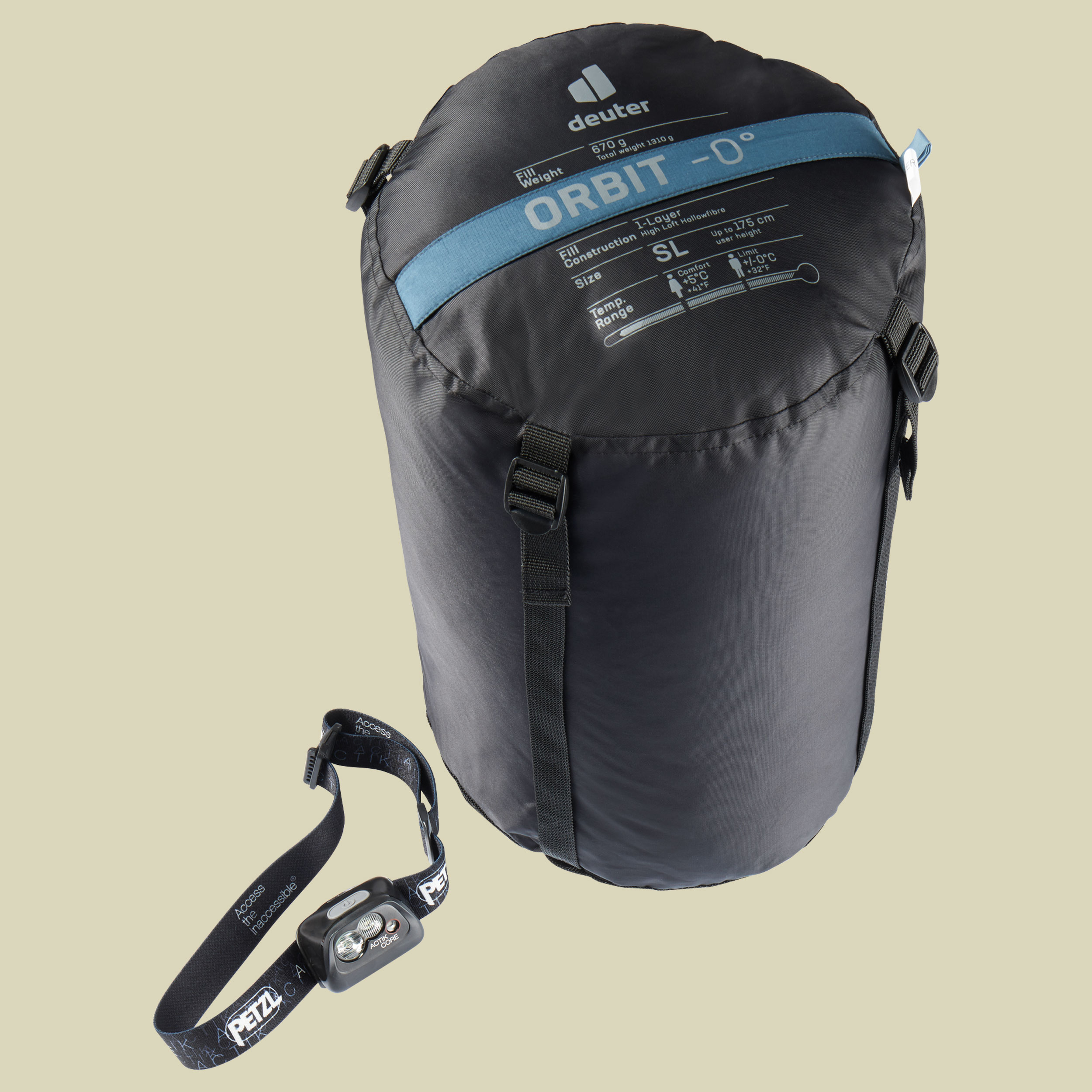 Orbit +0 SL bis Körpergröße 175 cm Farbe arctic-slateblue, Reißverschluss rechts