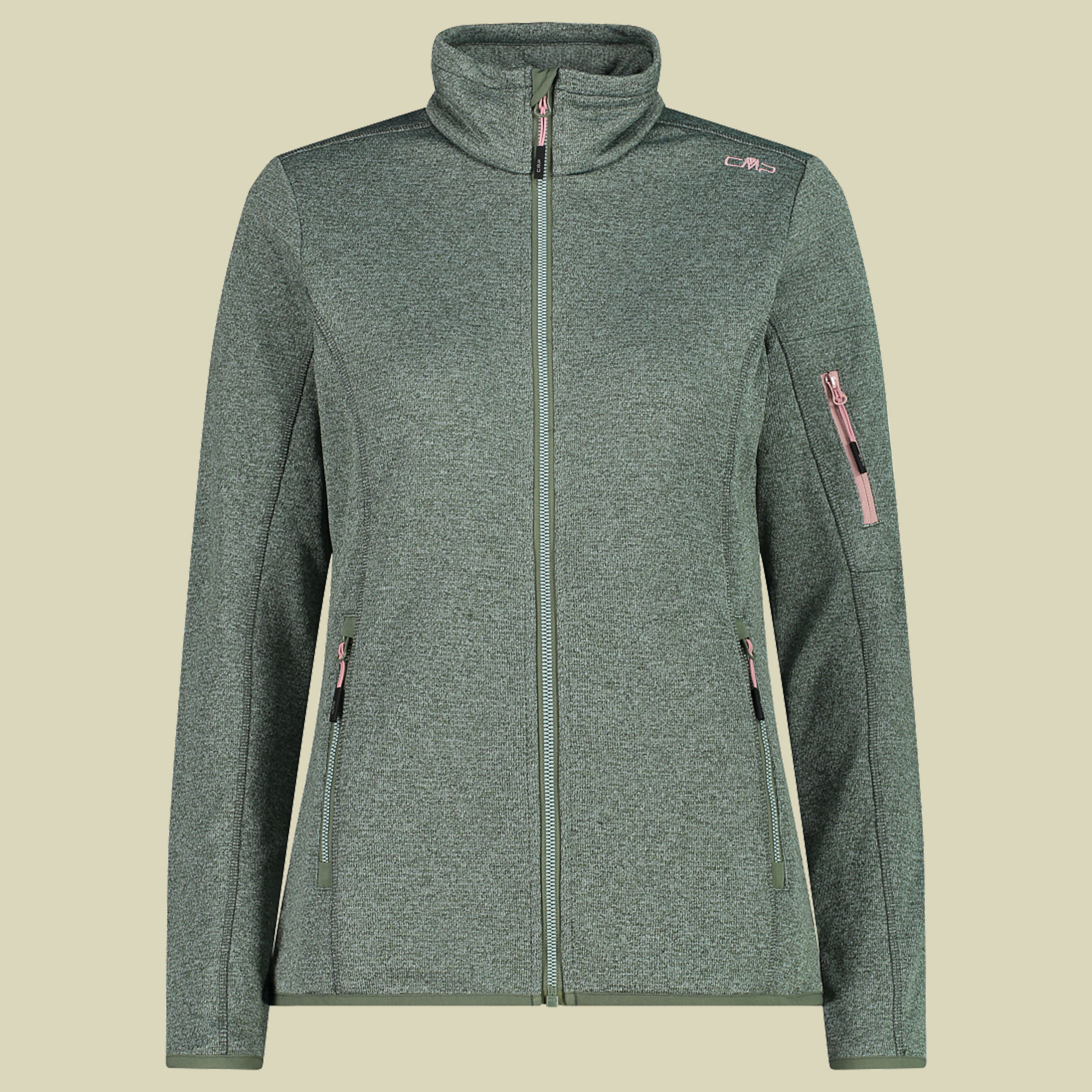 Woman Jacket Knitted + Mesh 30H5866 grün 44 - 19ER salvia-jade