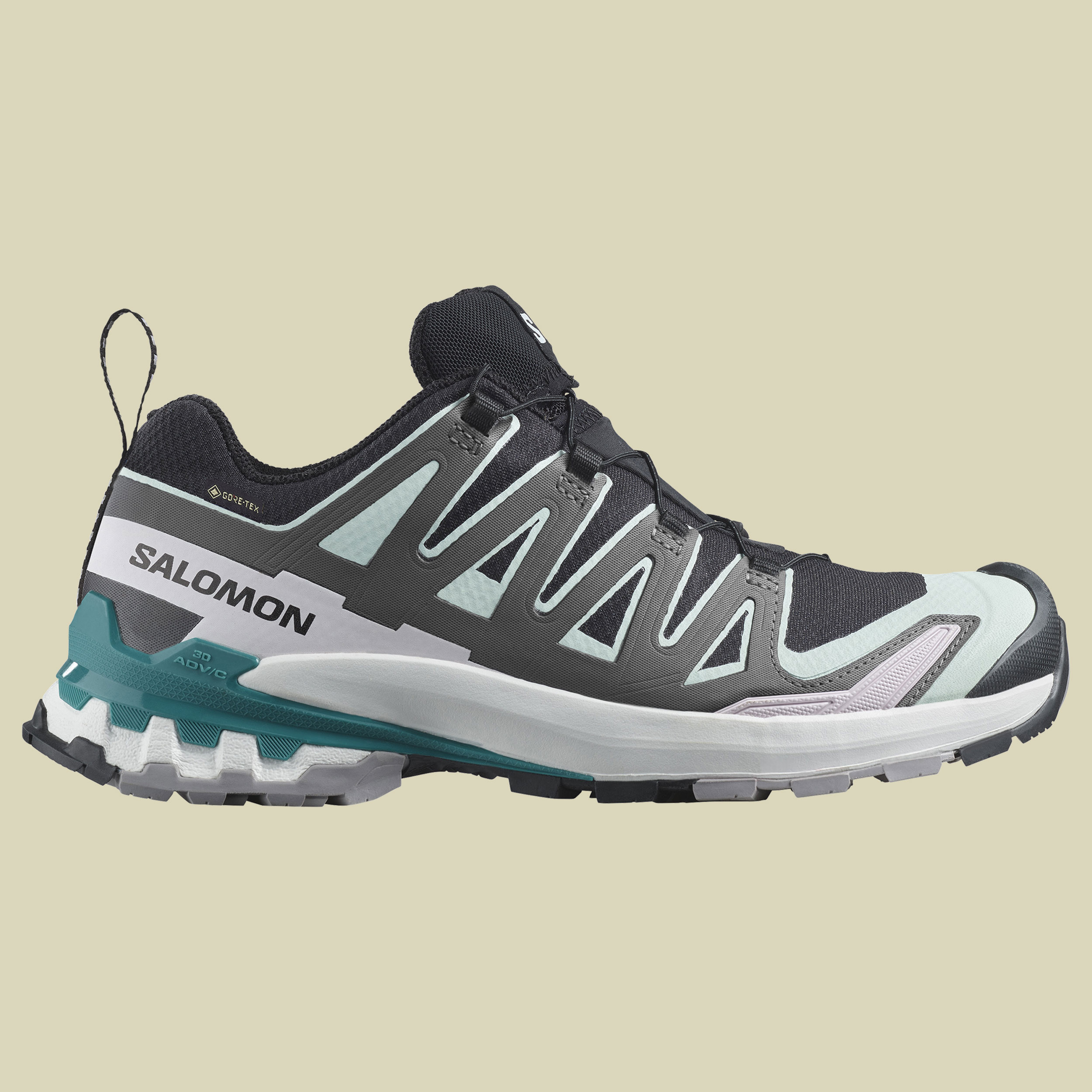 XA PRO 3D V9 GTX Women grau UK 8,5 - black/bleached aqua/harbor blue