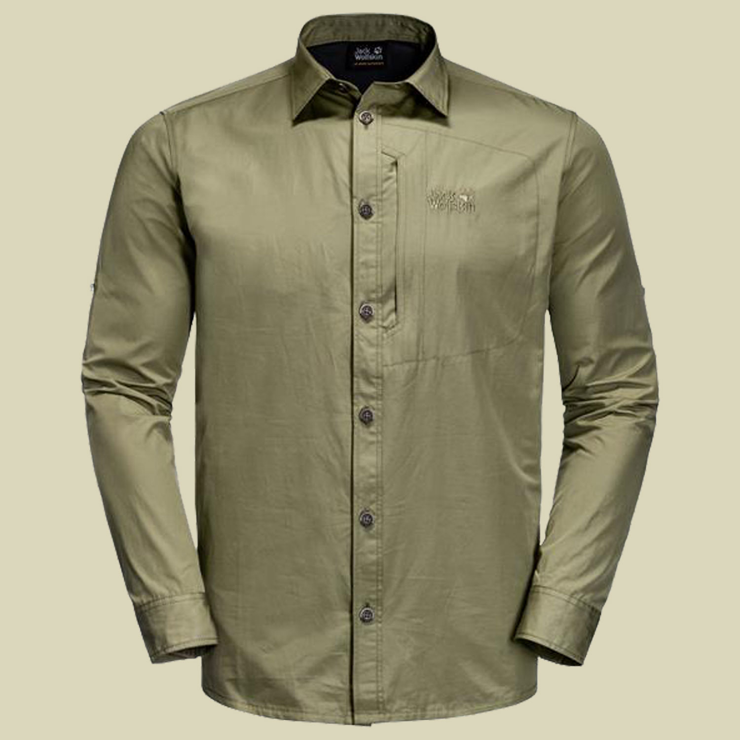 Lakeside Roll-Up Shirt Men Größe S Farbe khaki