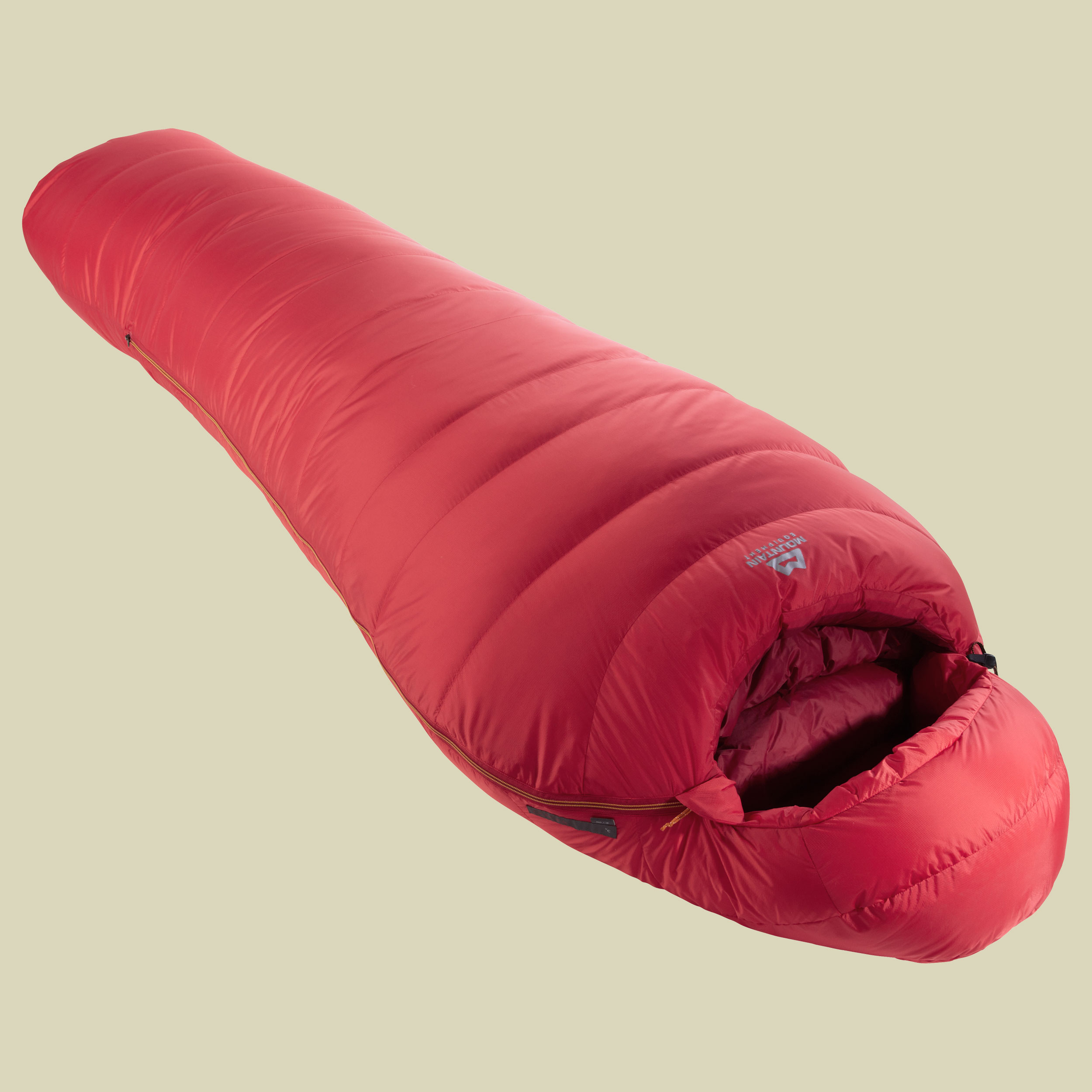 Glacier 1000 bis Körpergröße Schlafsack 185 cm cm Farbe imperial red, Reißverschluss Schlafsack links