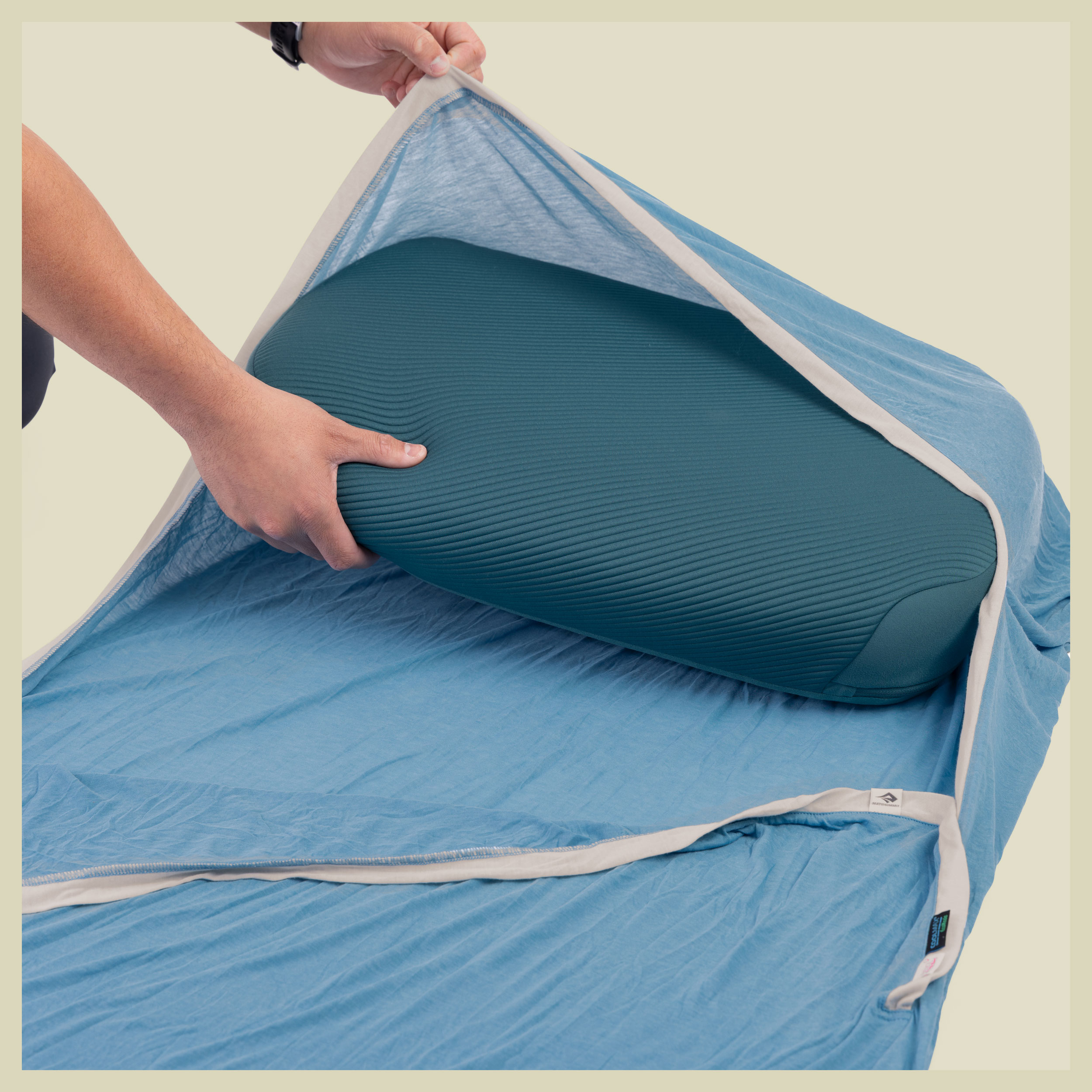 Breeze Lightweight Liner Rectangular w/Pillow sleeve 198 cm blau - Farbe cendre blue