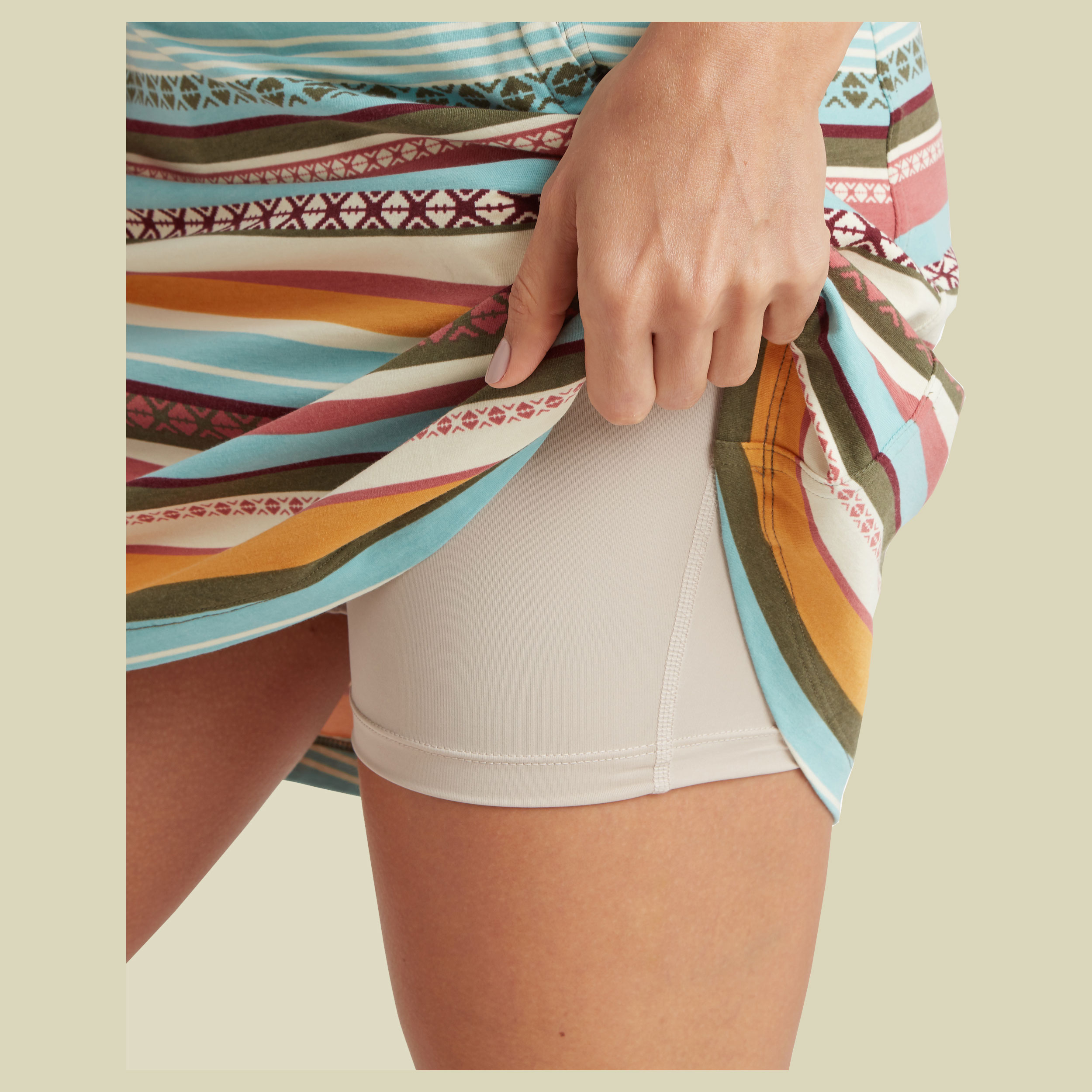 Neha Skort Women mehrfarbig gestreift  XS - Farbe evergreen indreni