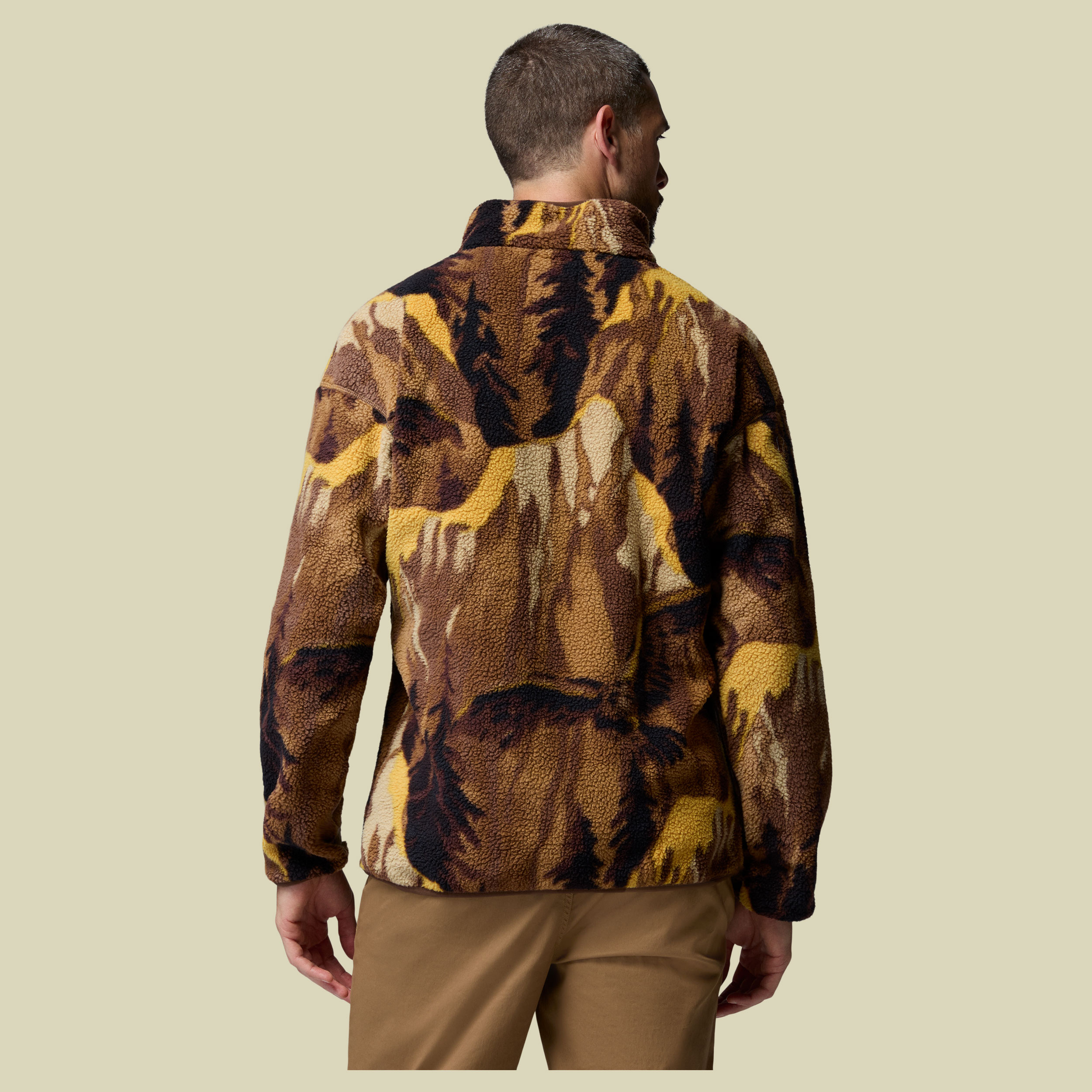 Helvetia II Printed Half Snap Fleece Men XL braun - delta soarin