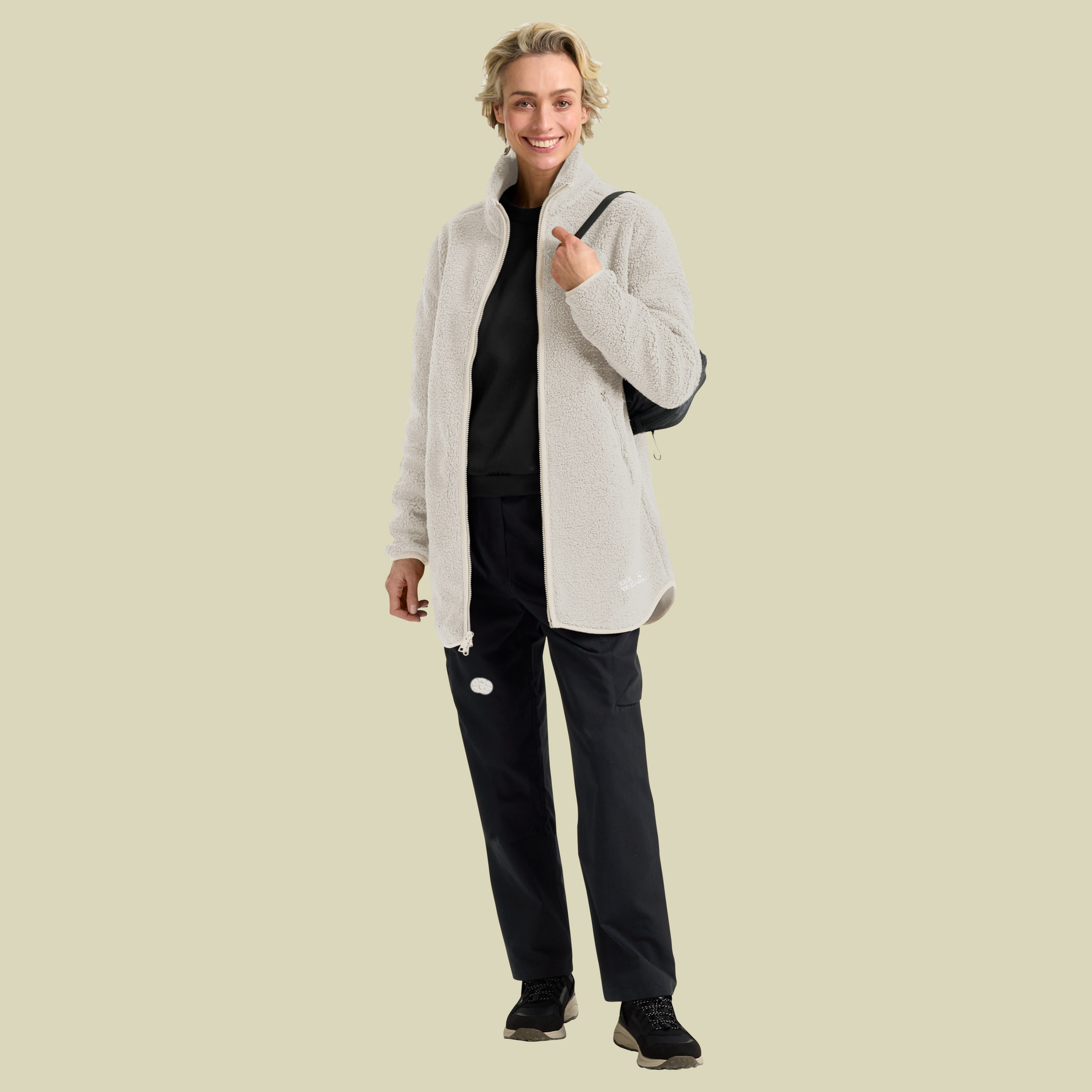 High Curl Coat Women XXL beige - pale sand