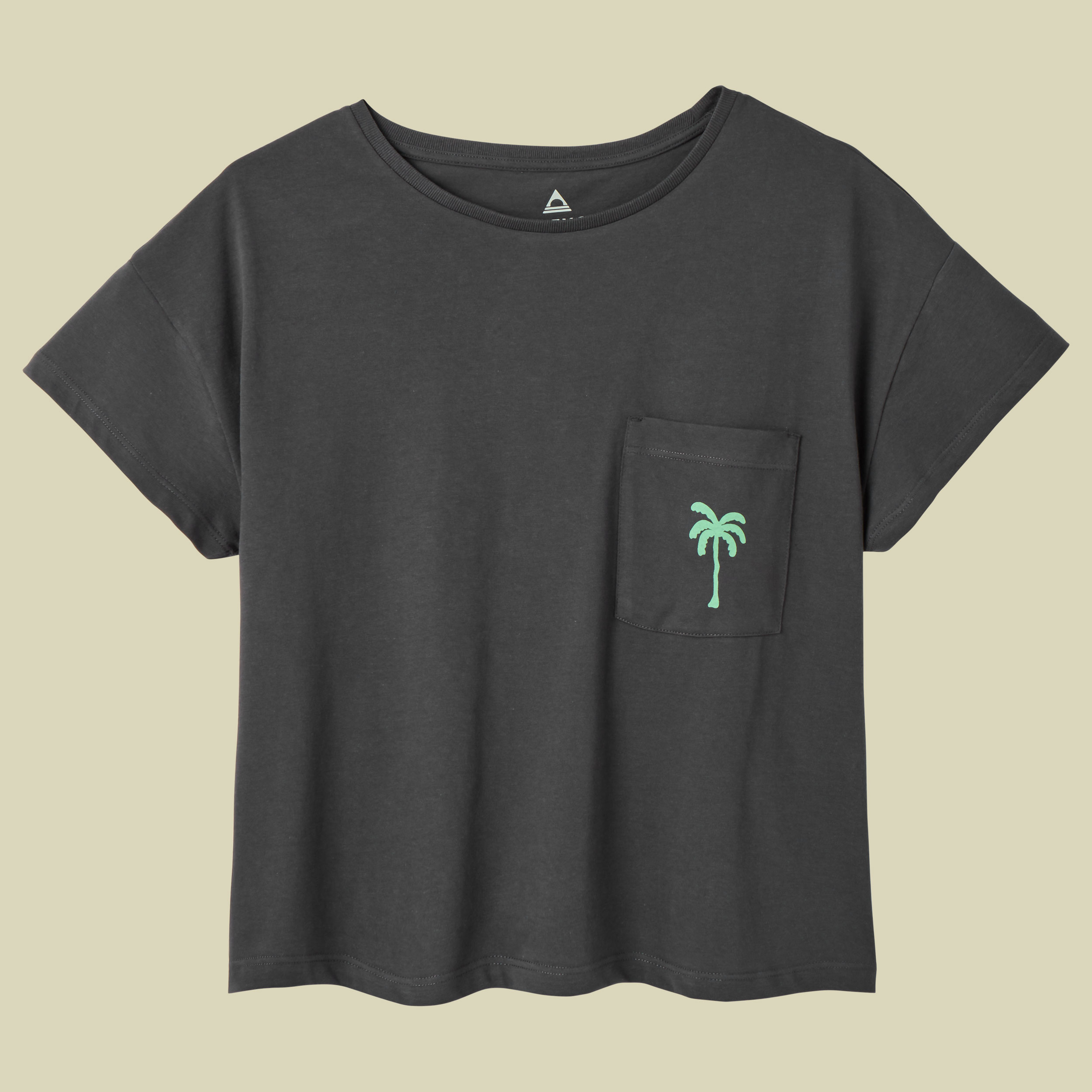 Stack Pocket T-Shirt Women L schwarz - faded black