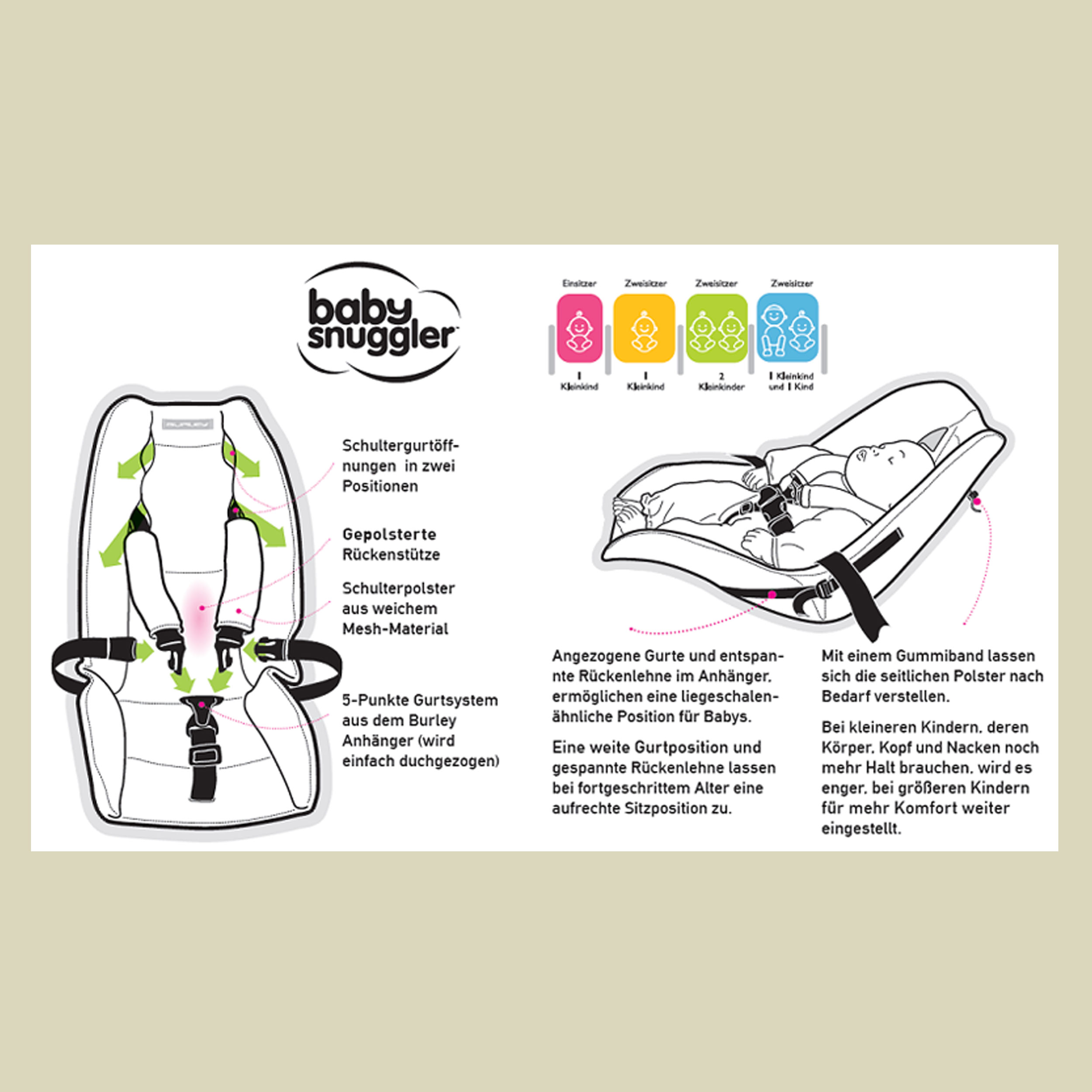 Baby Snuggler Farbe grau
