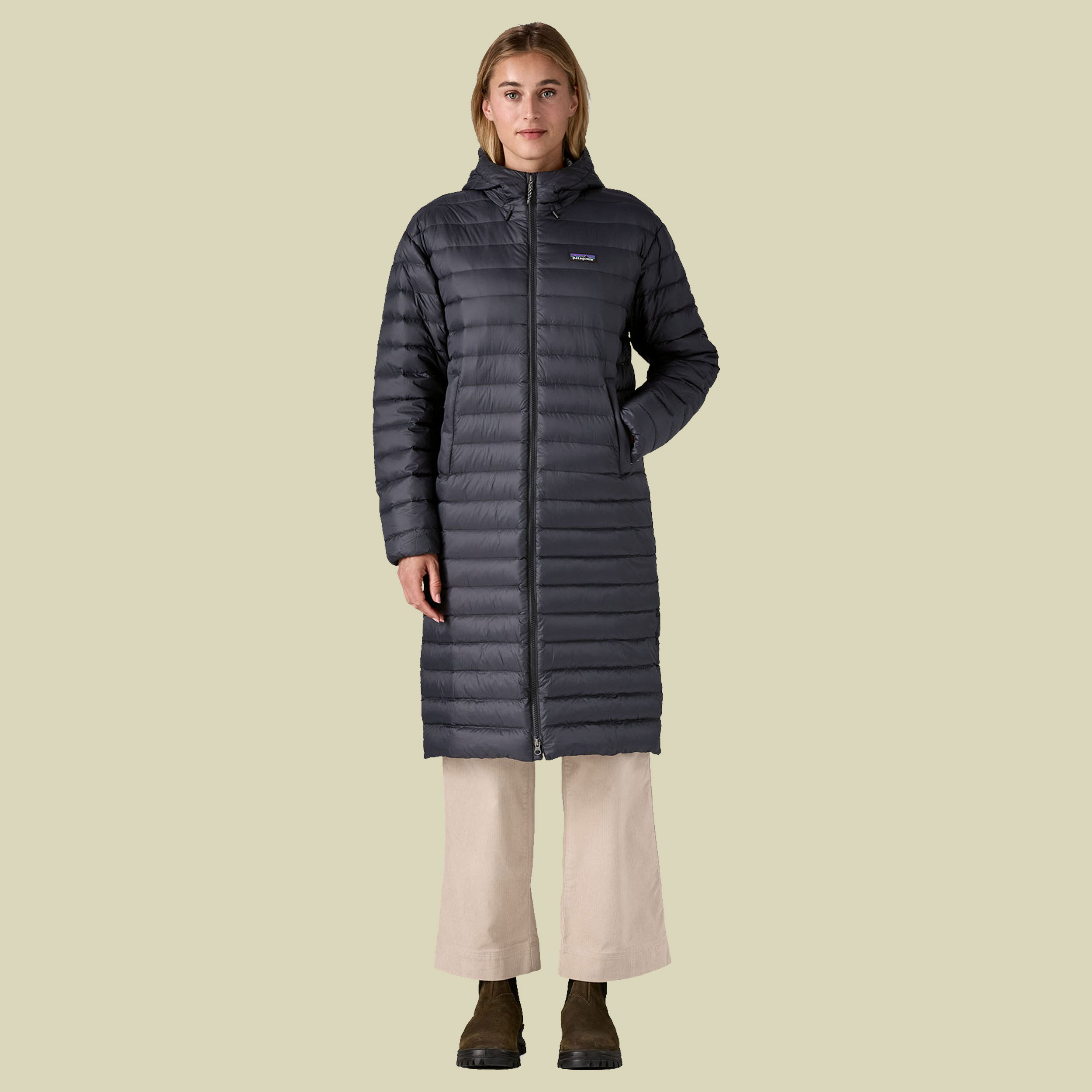 Recycled Down Sweater Parka Women XS schwarz - black