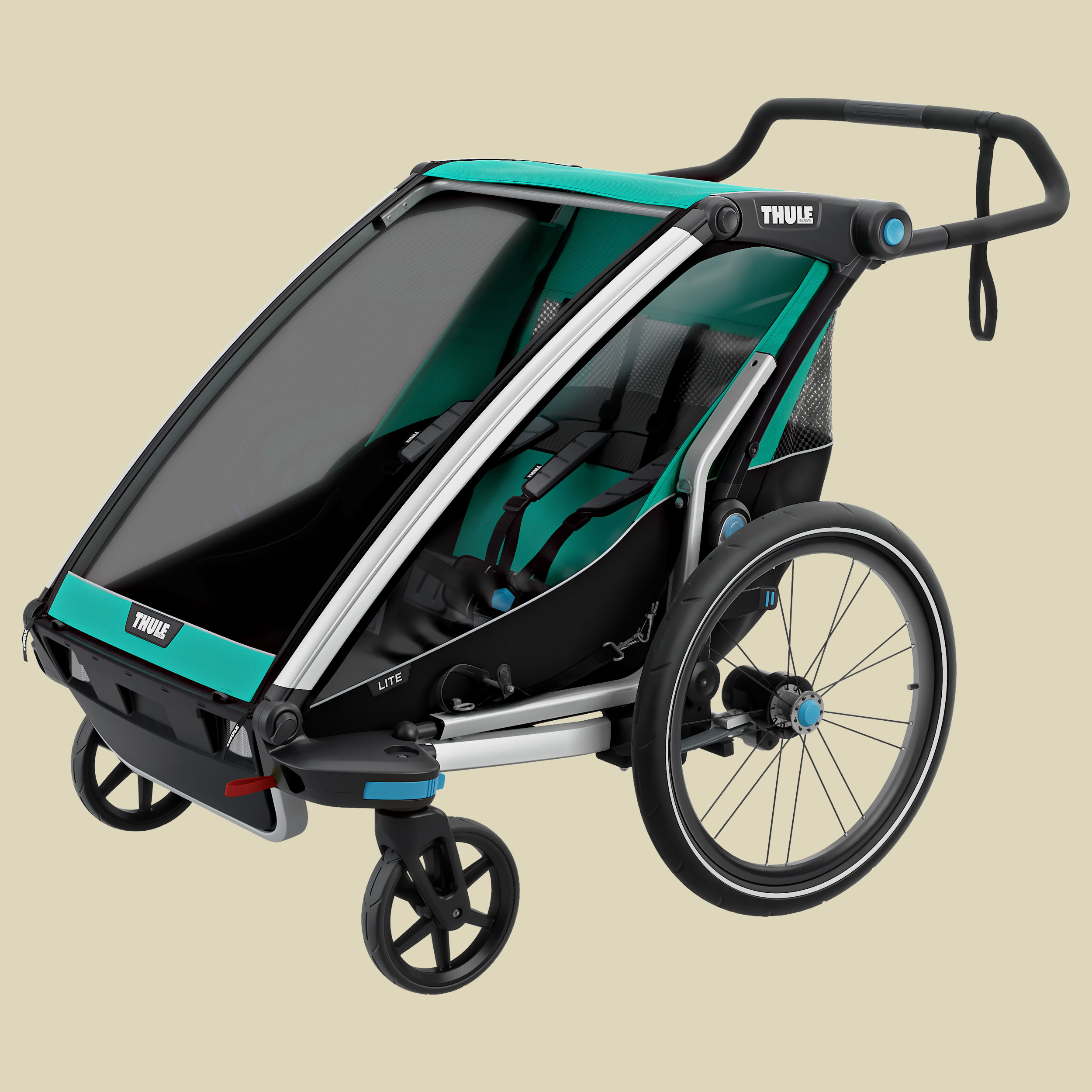Chariot Lite 2 mit StVZO-Beleuchtung Farbe bluegrass/black
