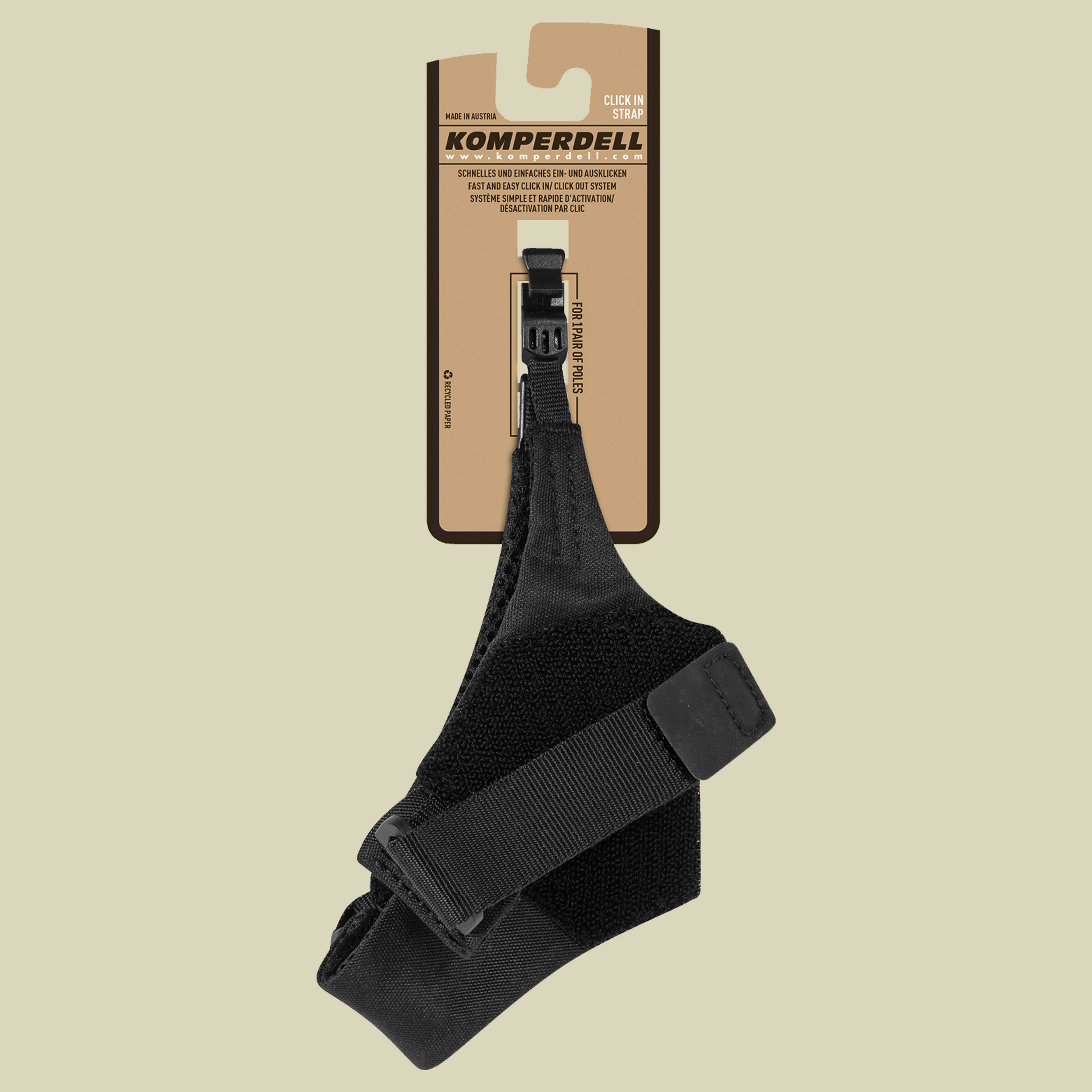 Nordic Walking Strap Click-In 2.0 Schlaufe Größe S Farbe schwarz