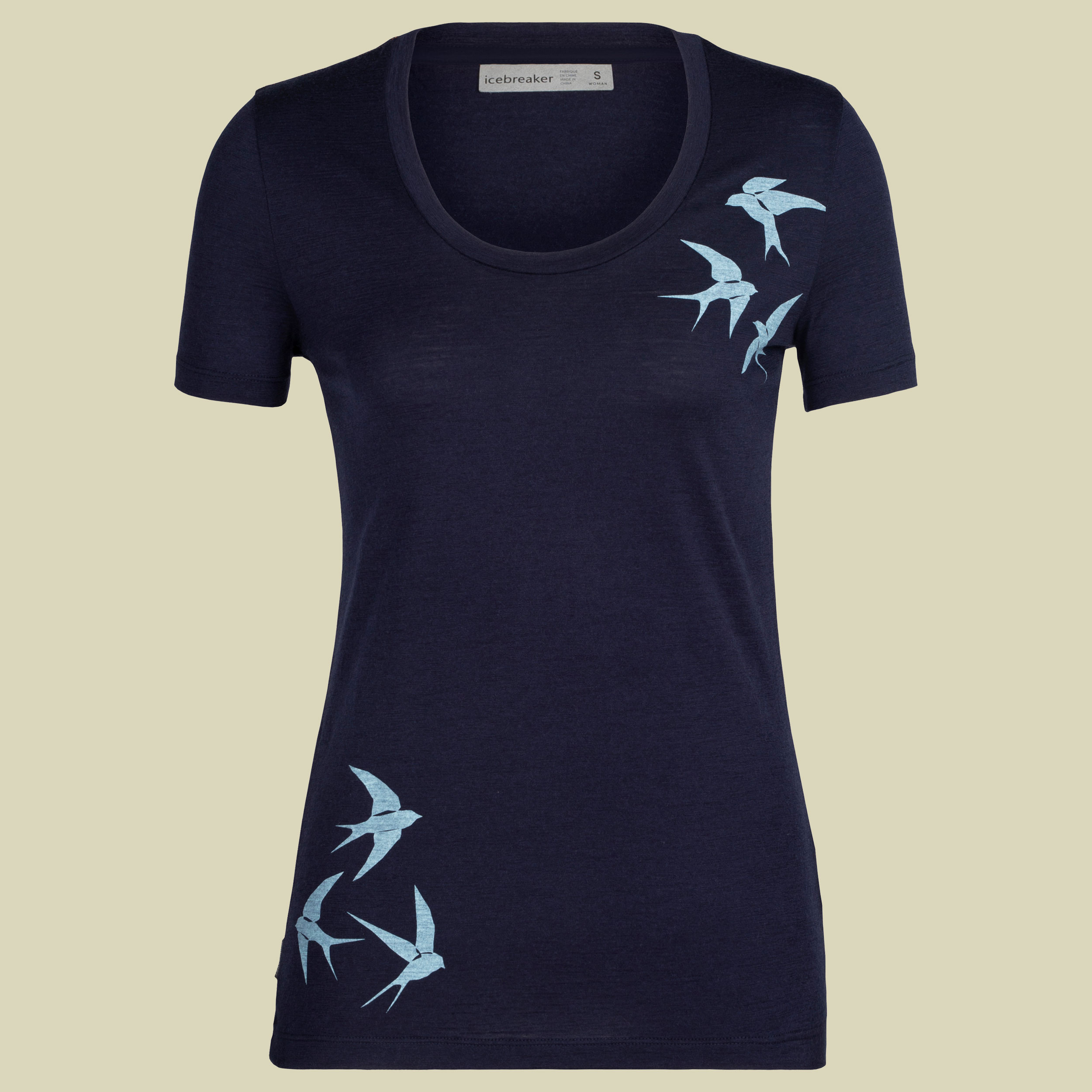 Tech Lite SS II Scoop Graphic Collection Women Größe M  Farbe swarming shapes-midnight navy