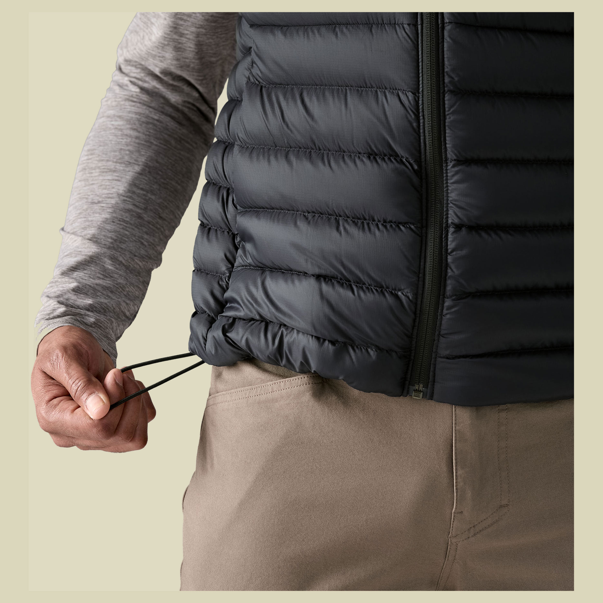 Down Sweater Vest Men XXL schwarz - black