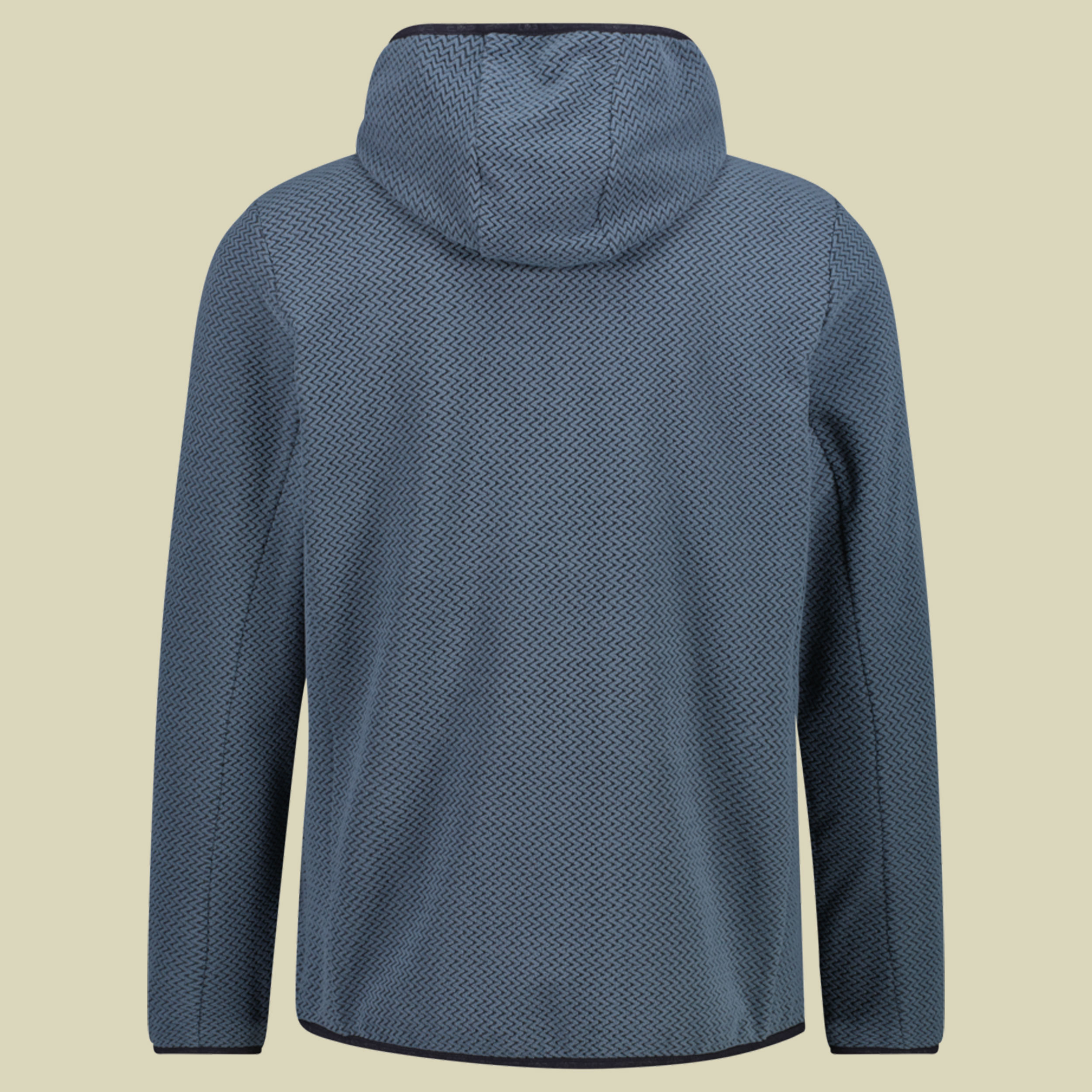 Jacket Fix Hood Knitted Zig Zag Men 36H1307 48 blau - avio