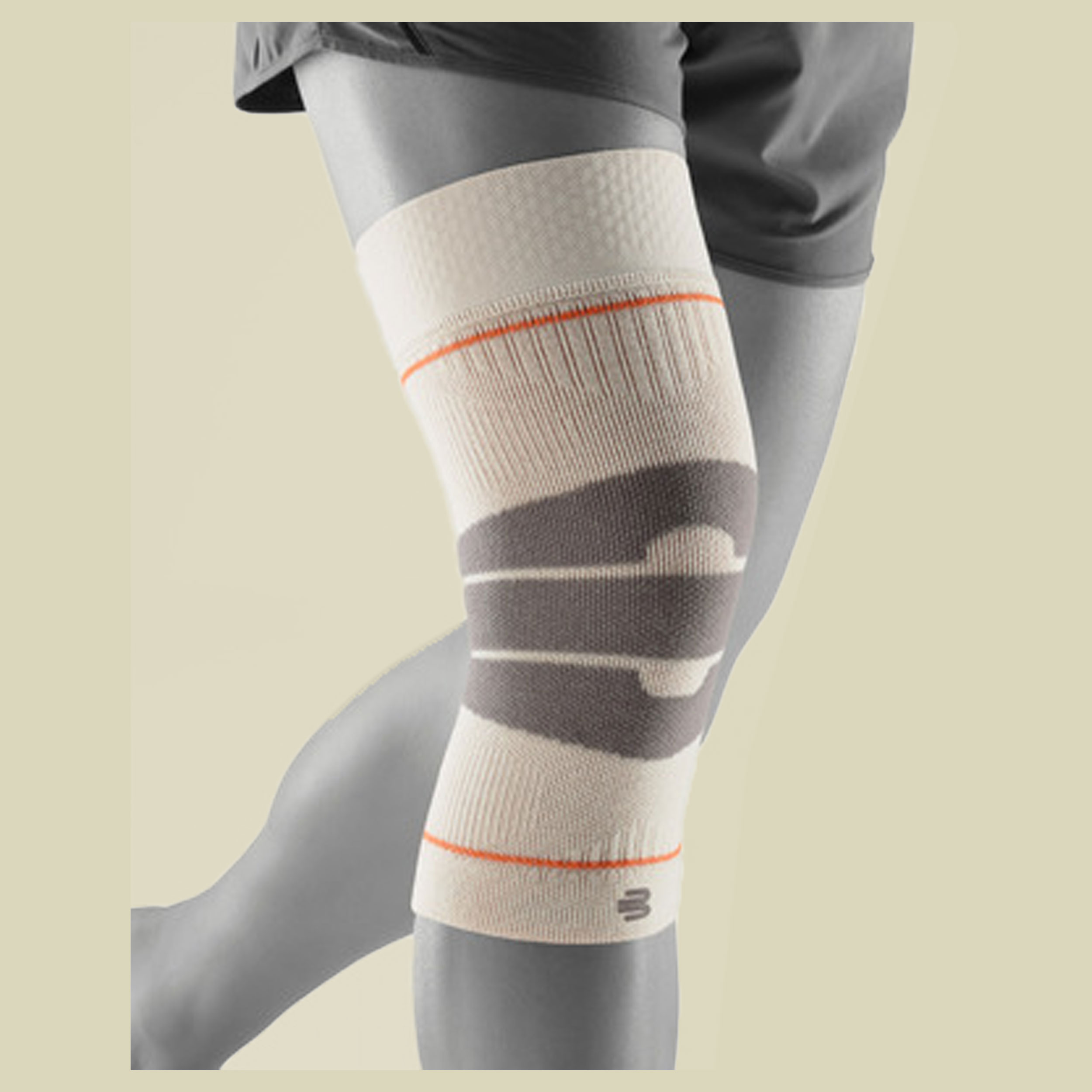 Outdoor Compression Knee Support M beige - sandstone