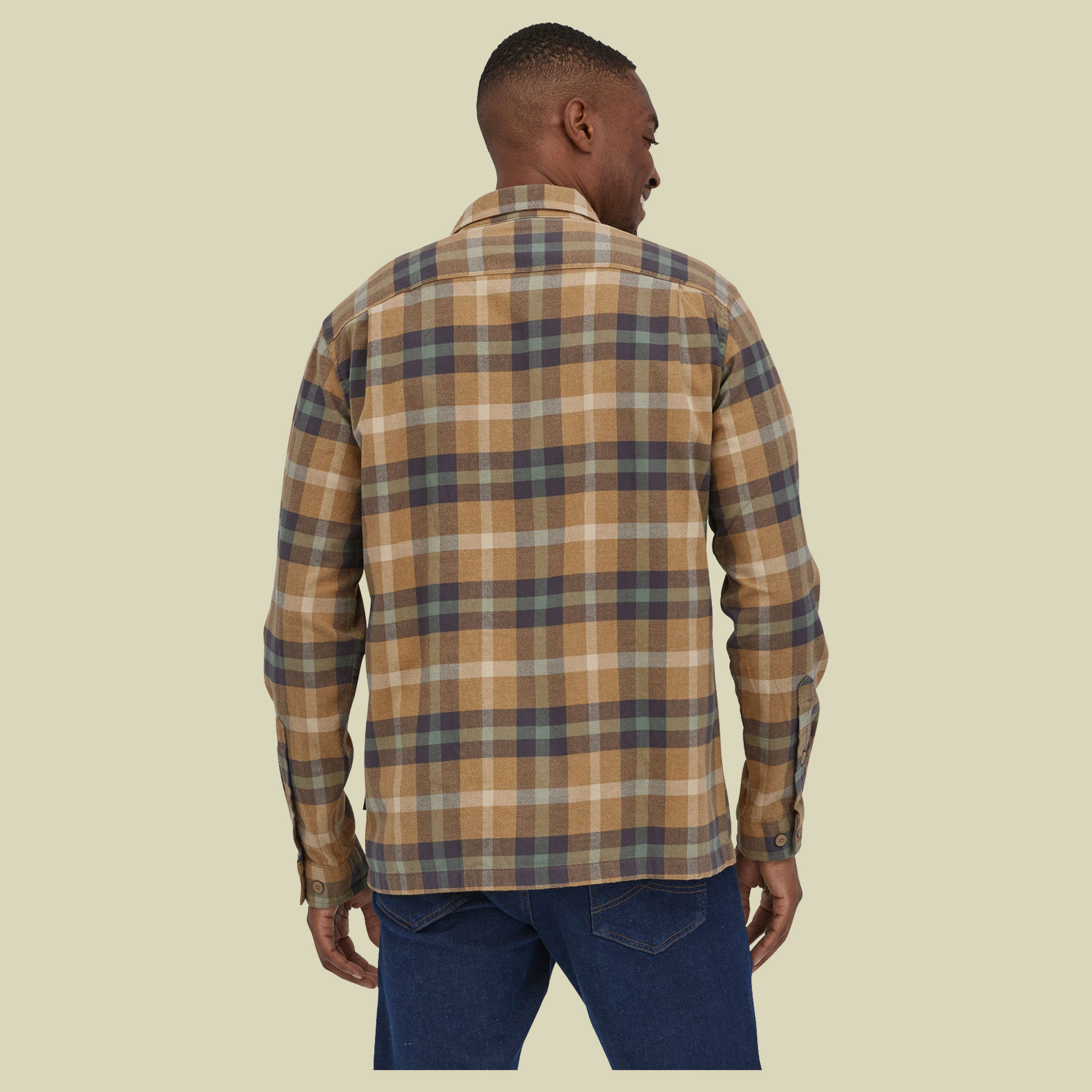 L/S Organic Cotton MW Fjord Flannel Shirt Men Größe S Farbe Forage: mojave khaki