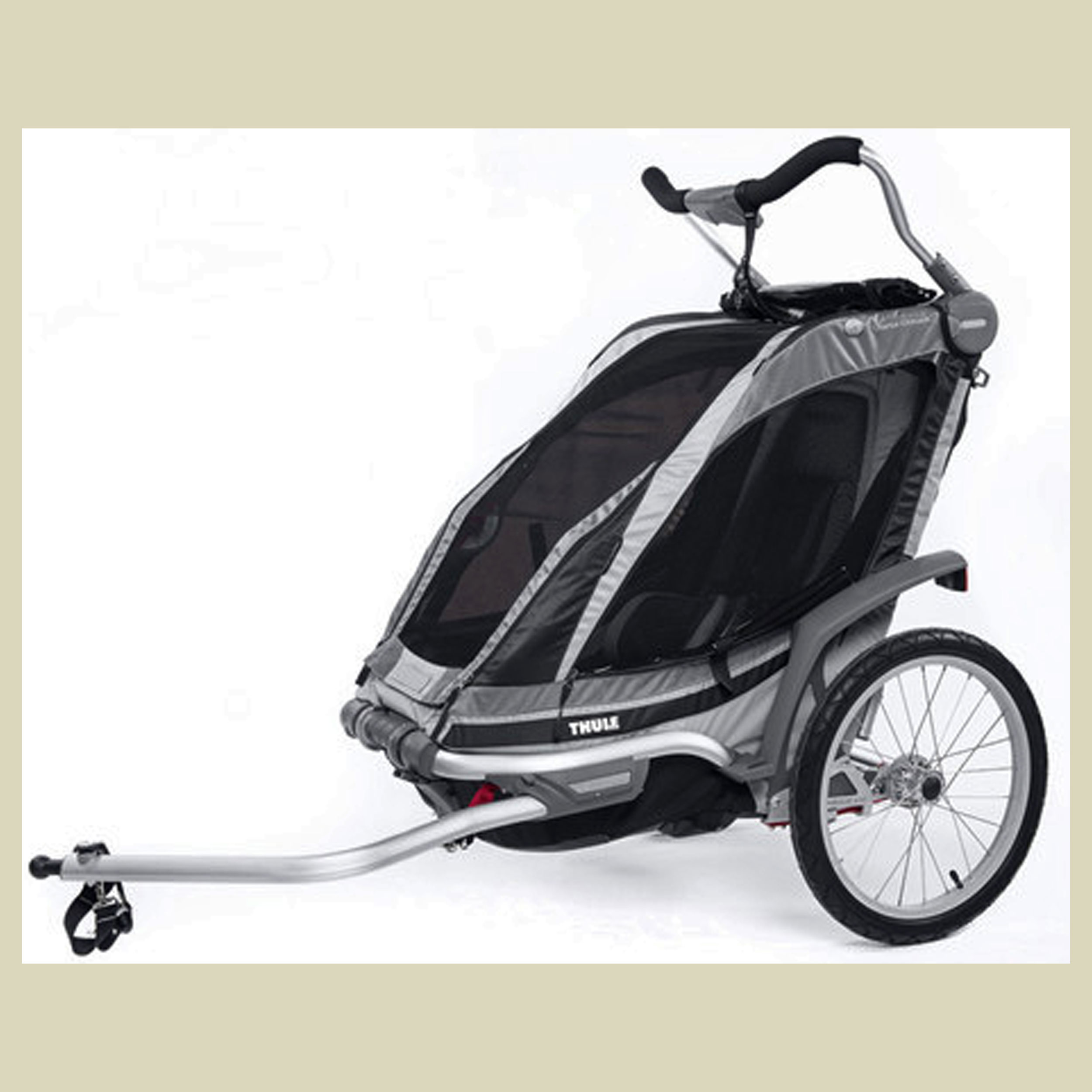 Chariot Chinook 1 inkl. Lenkbarem/Feststellbarem Vorderrad Farbe schwarz