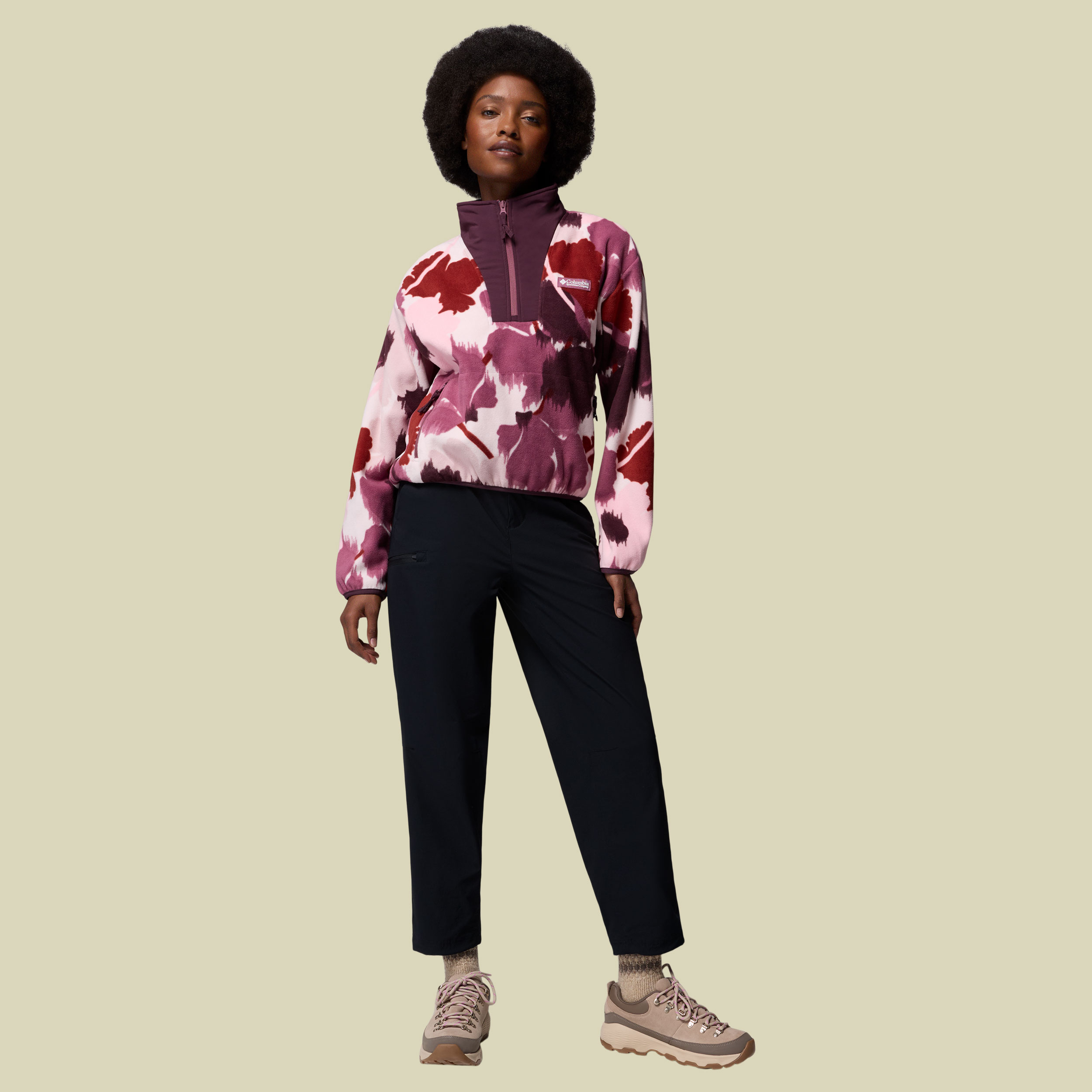 Sequoia Grove II Printed Half Zip Women XS lila - antique mauve ikatbloom