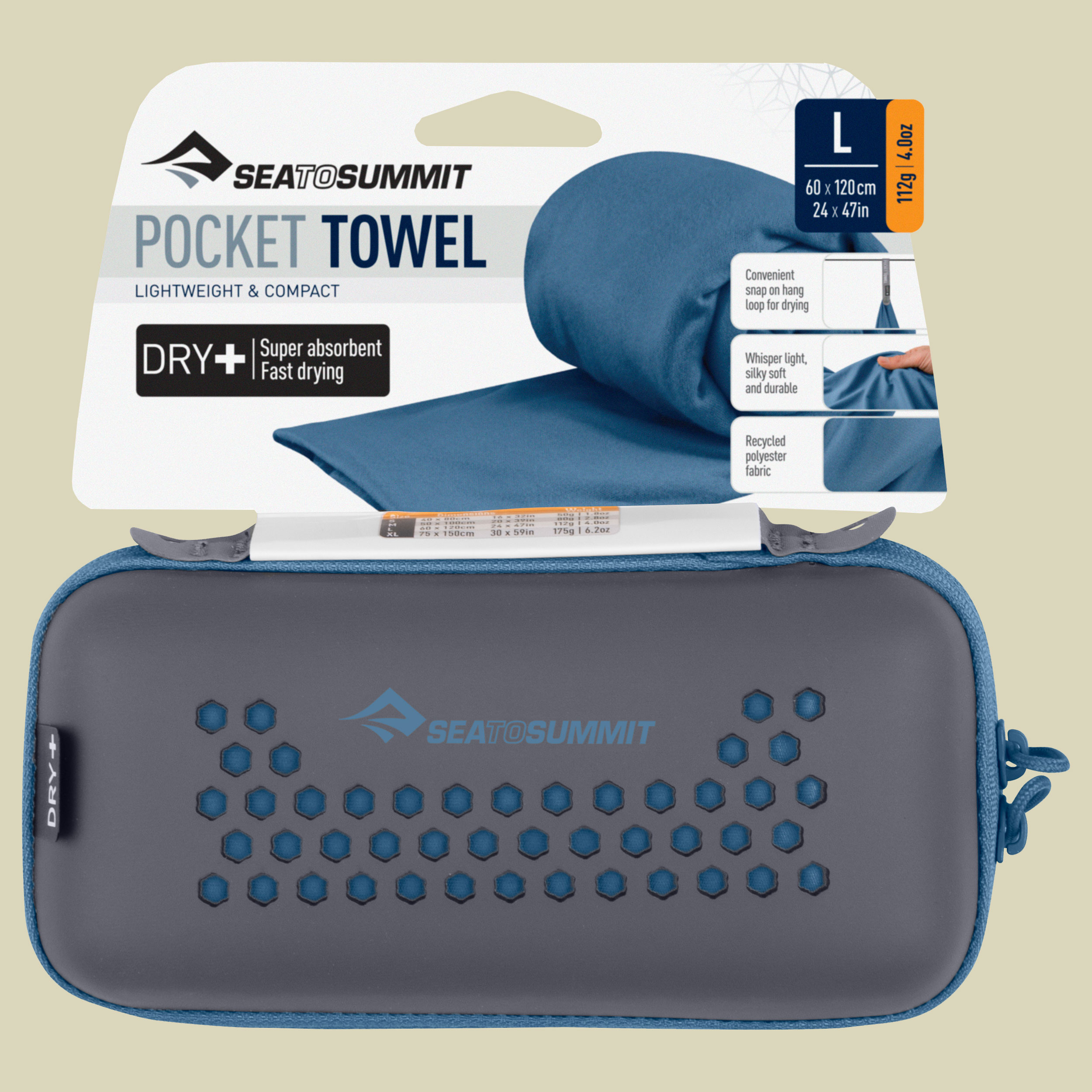 Pocket Towel Größe large Farbe moonlight