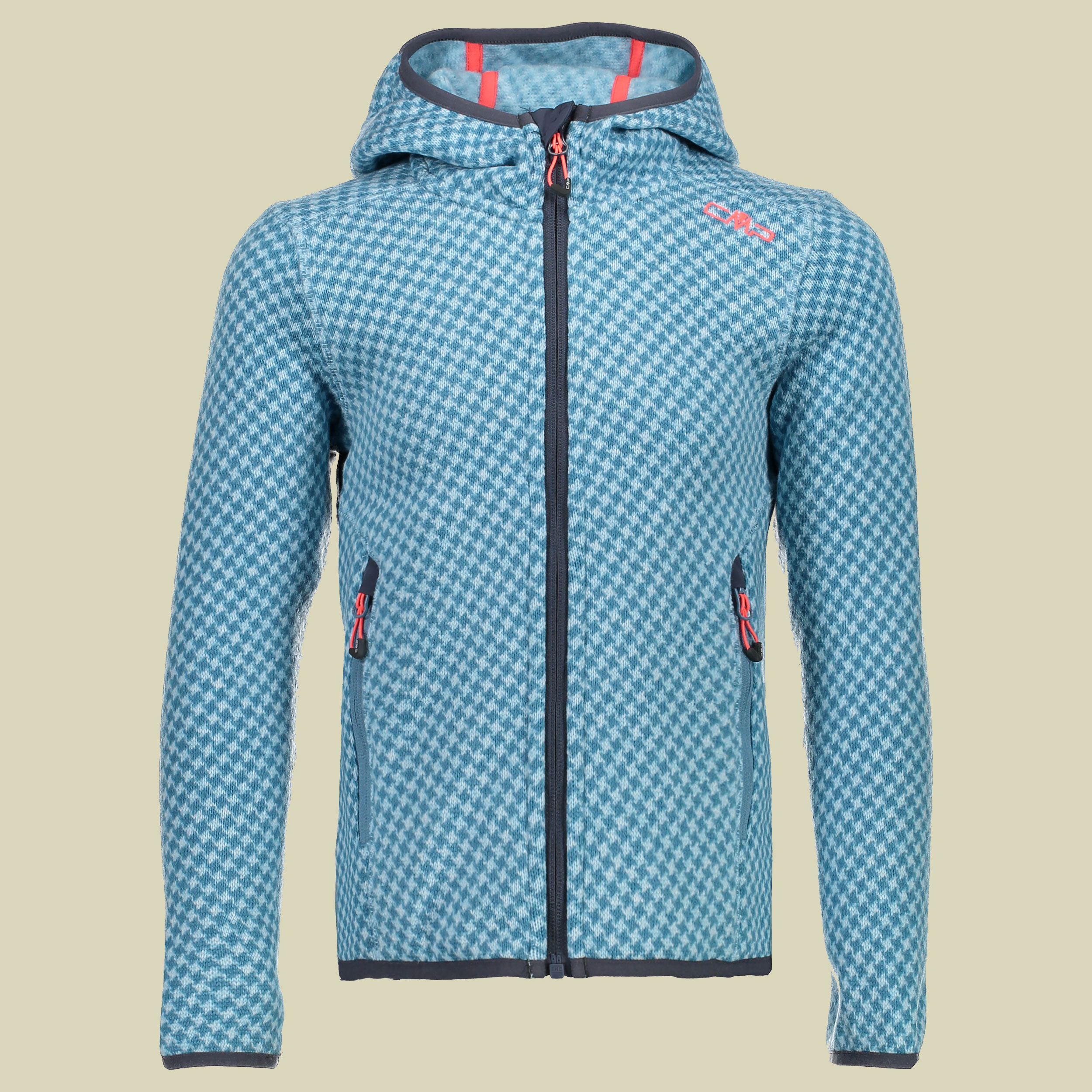 Girl Fix Hood Jacket Knitted 3H16575 Größe 98 Farbe 45BC sky light-chlorophylla