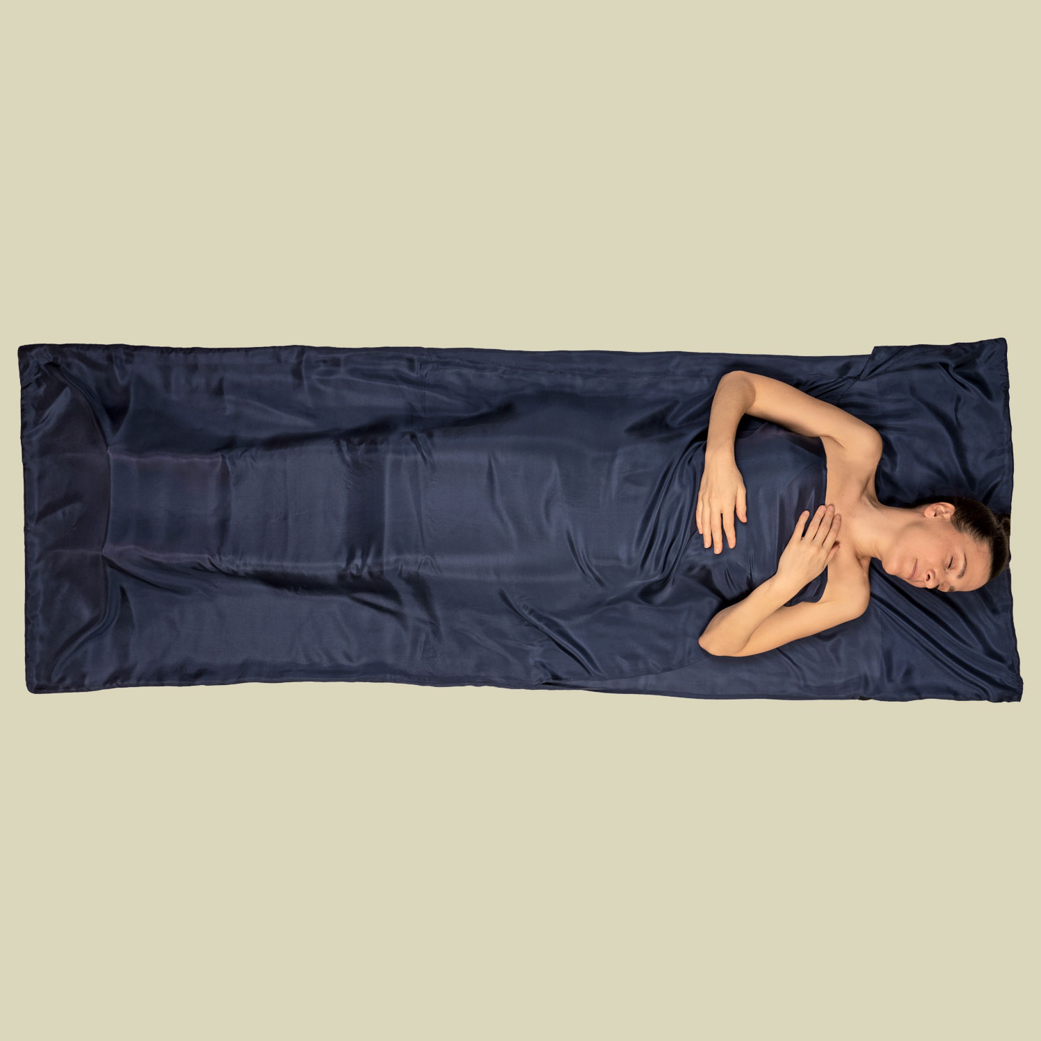 Sleepwell Silk/Cotton Liner Größe 210 x 90 cm Farbe navy
