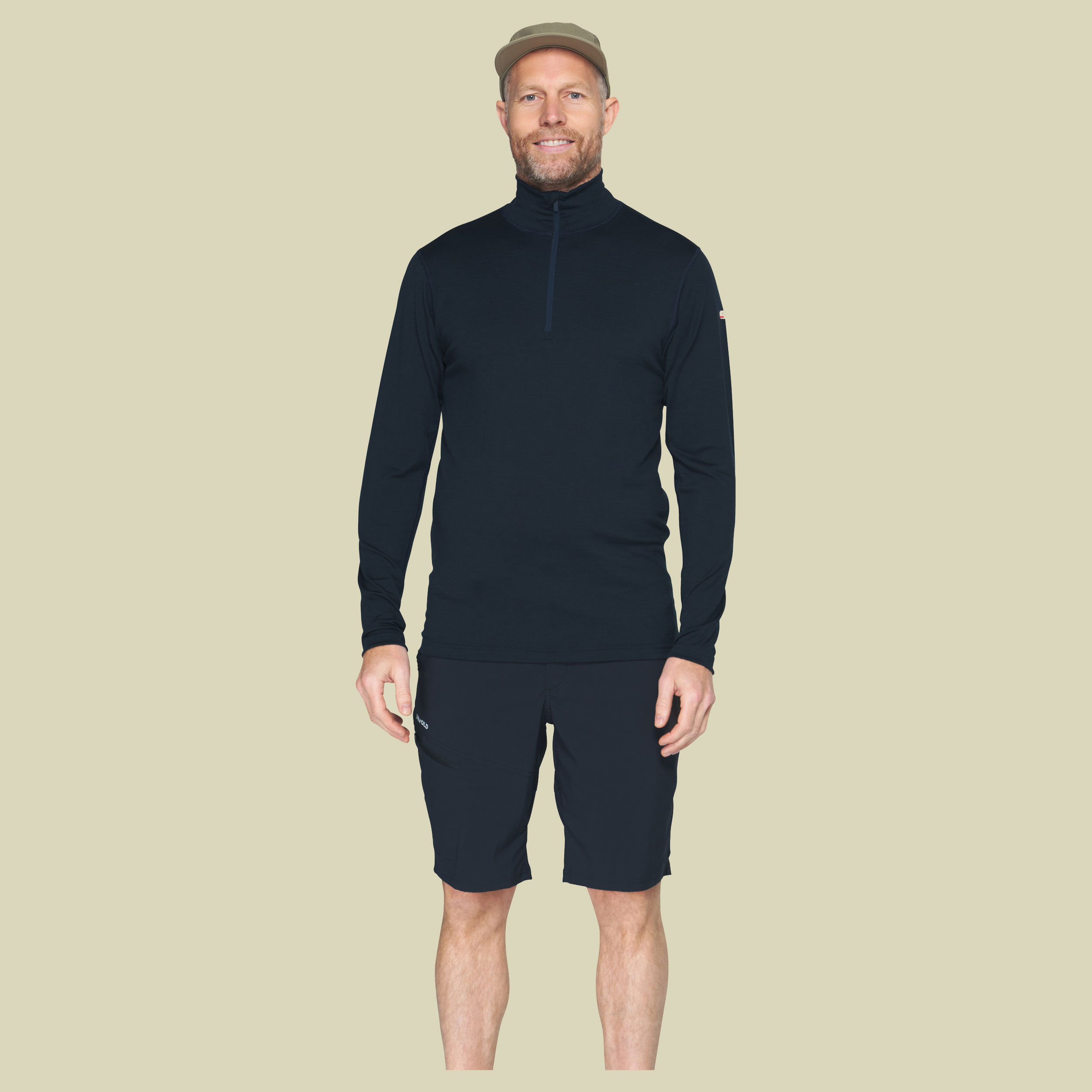 Breeze Plus Merino 200 Zip Neck Man M blau - ink