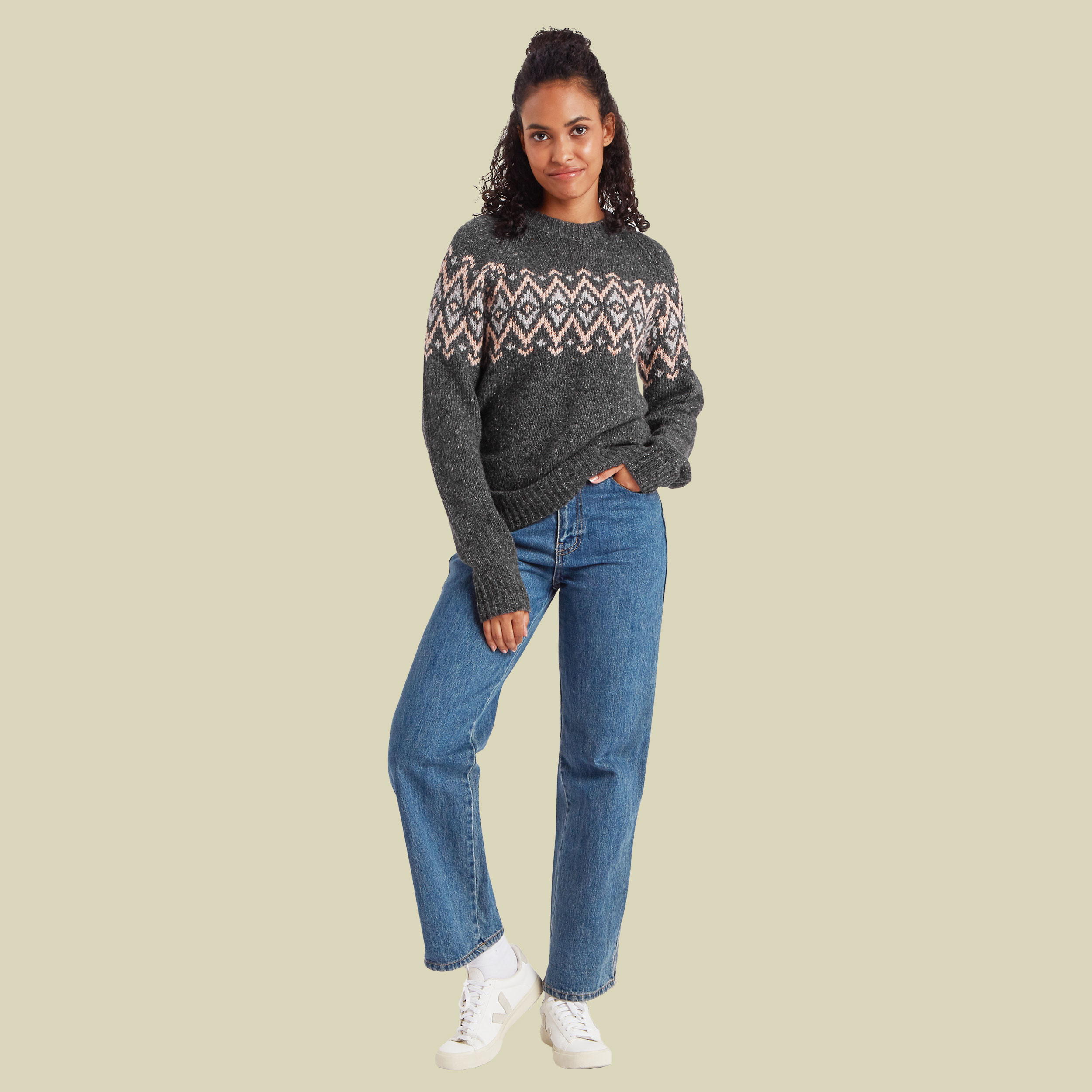 Dumji Crew Sweater Women grau XS - Farbe charcoal