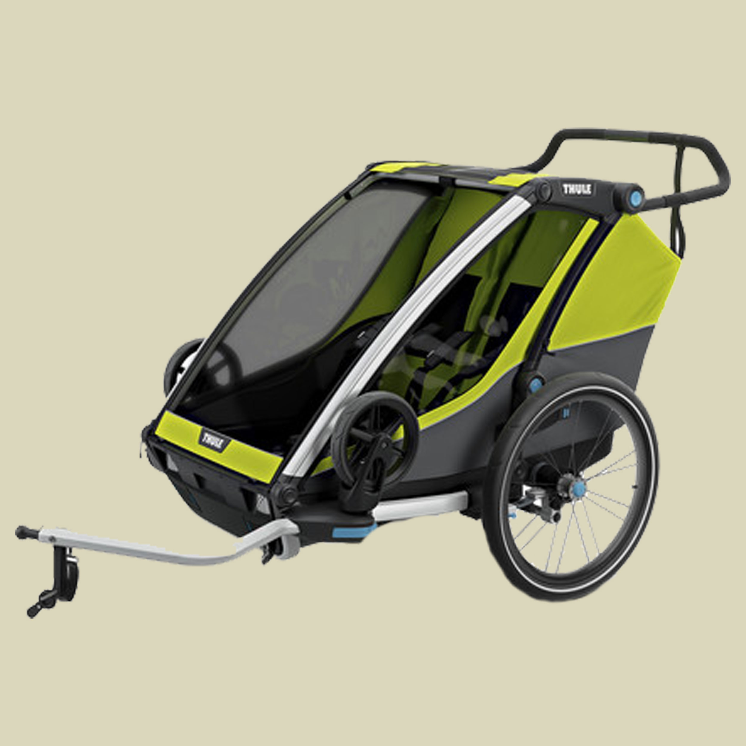 Chariot Cab 2 mit StVZO-Beleuchtung Farbe chartreuse