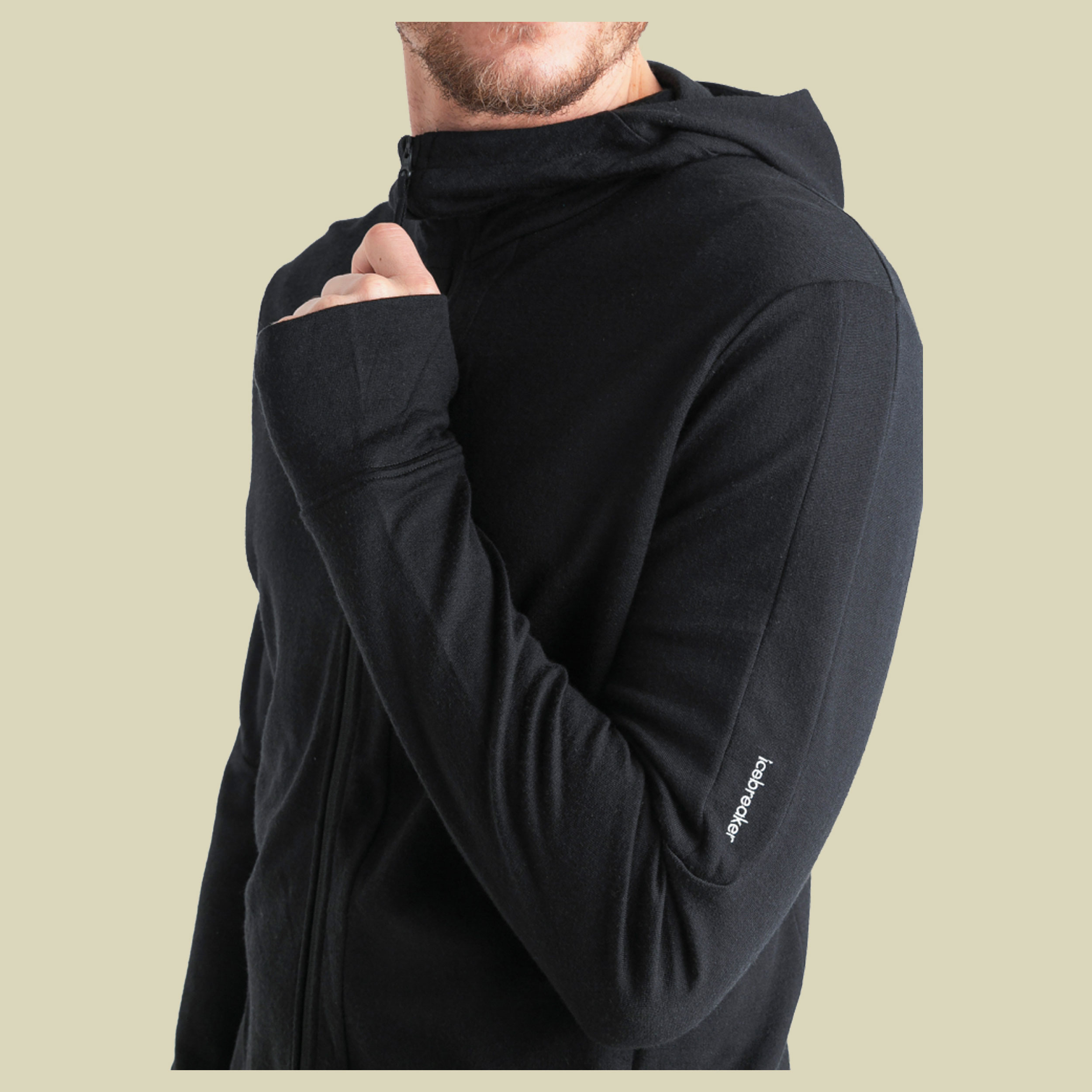 Merino 260 Quantum IV LS Zip Hoodie Men S schwarz - black