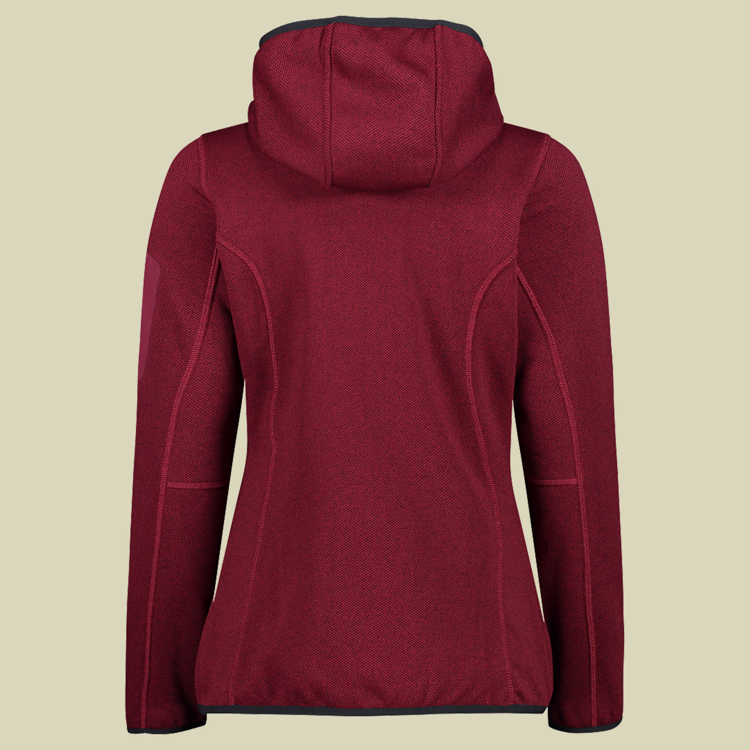 Woman Knitted Fleece Jacket Fix Hood 3H19826 Größe 44 Farbe 05HP anemone-antracite
