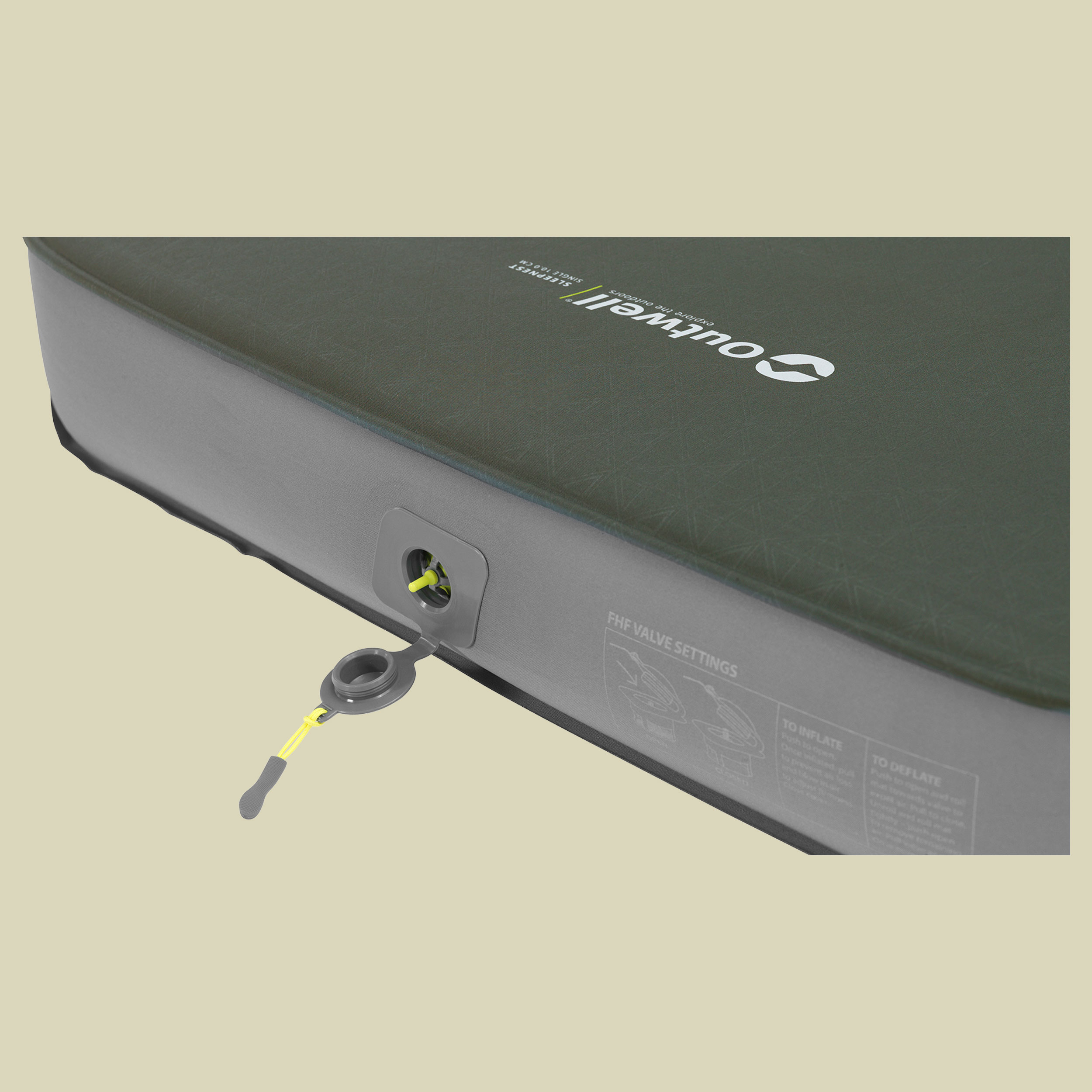 Sleepnest Single 10.0 CM 200 x 73 x 10 cm green