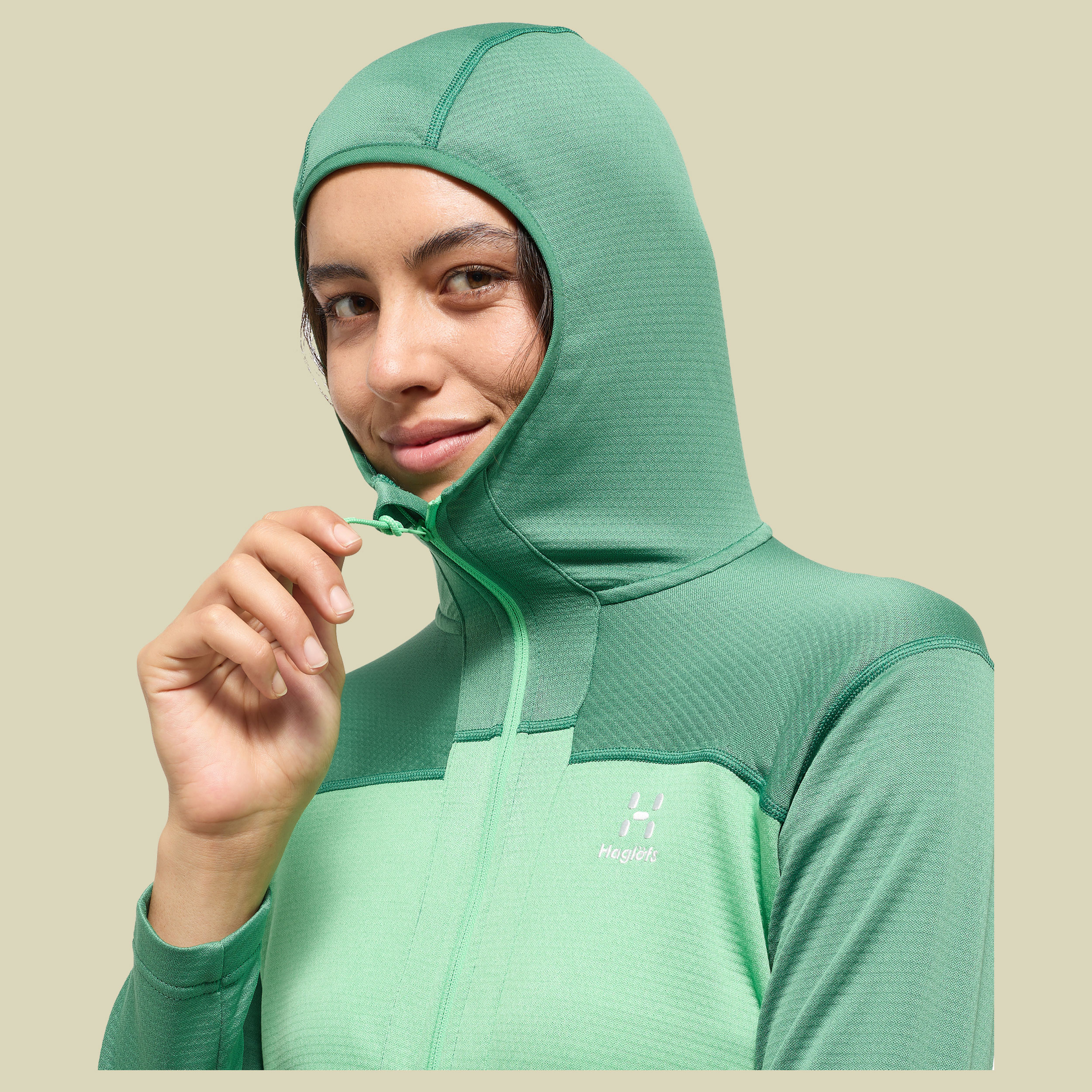 Roc Flash Mid Hood Women L grün - dk jelly green/ mint stone