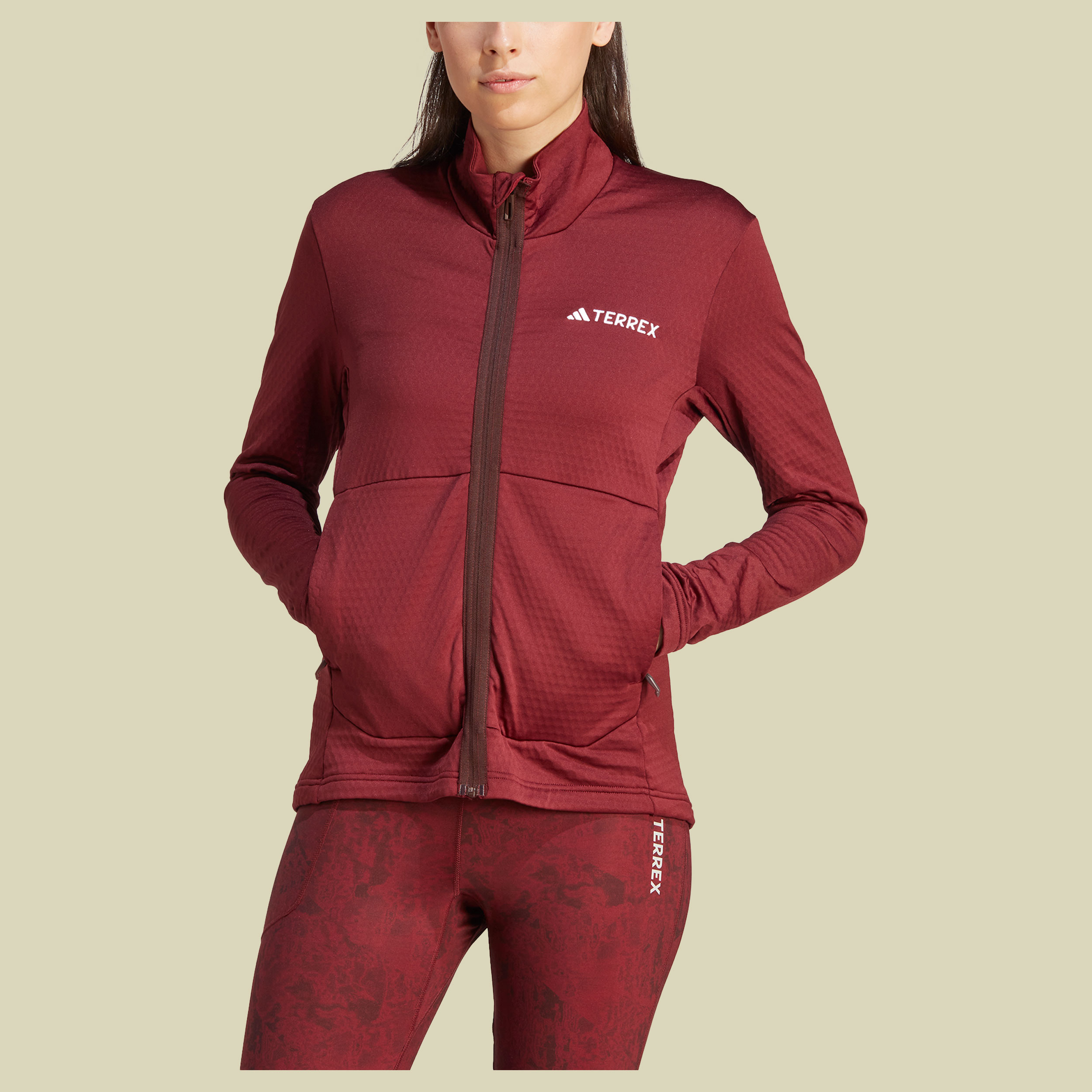 Terrex Multi Light Fleecejacket Women Größe L  Farbe shadow red