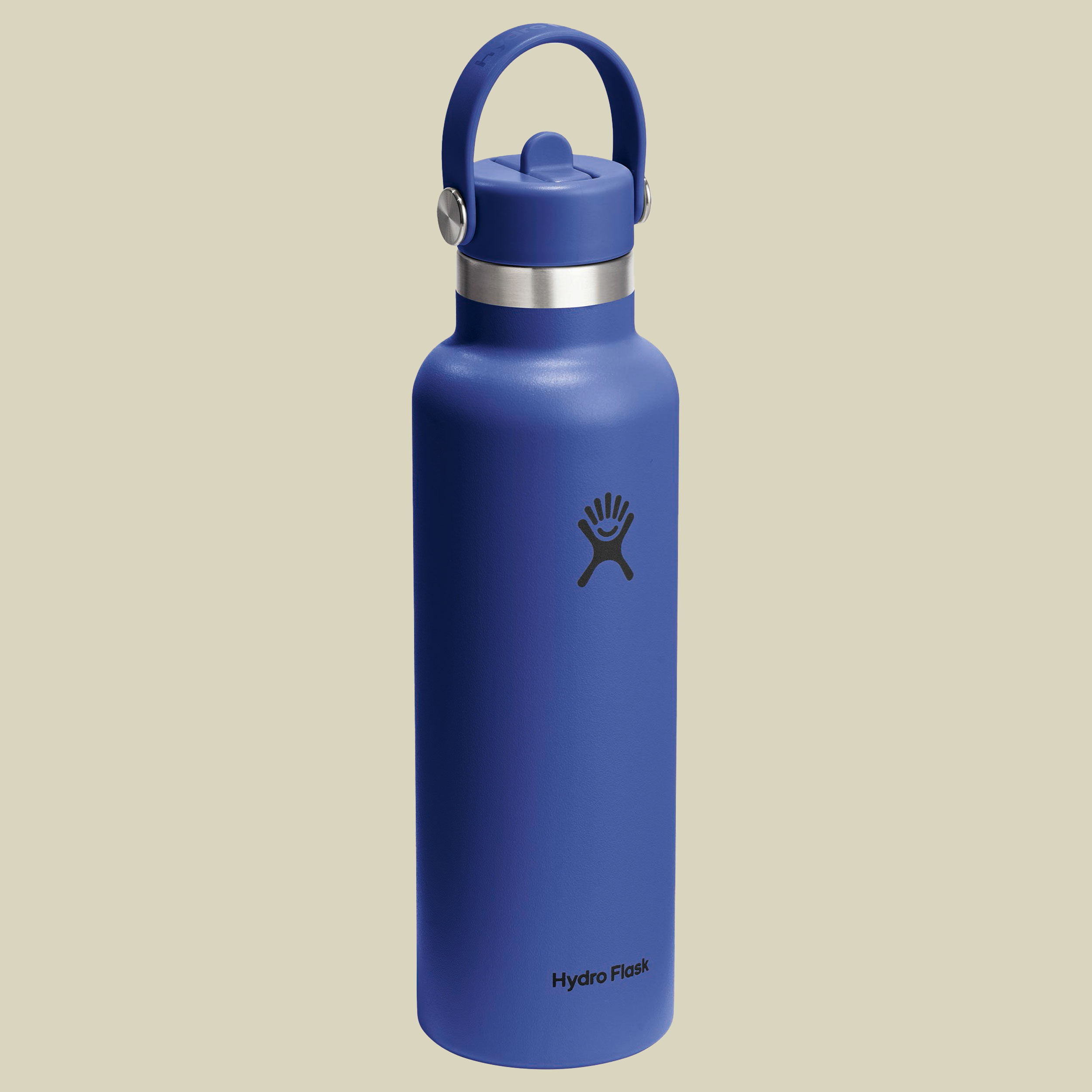 Hydro Flask 21 oz Standard Mouth w. Flex Straw Cap blau1 - capri blue