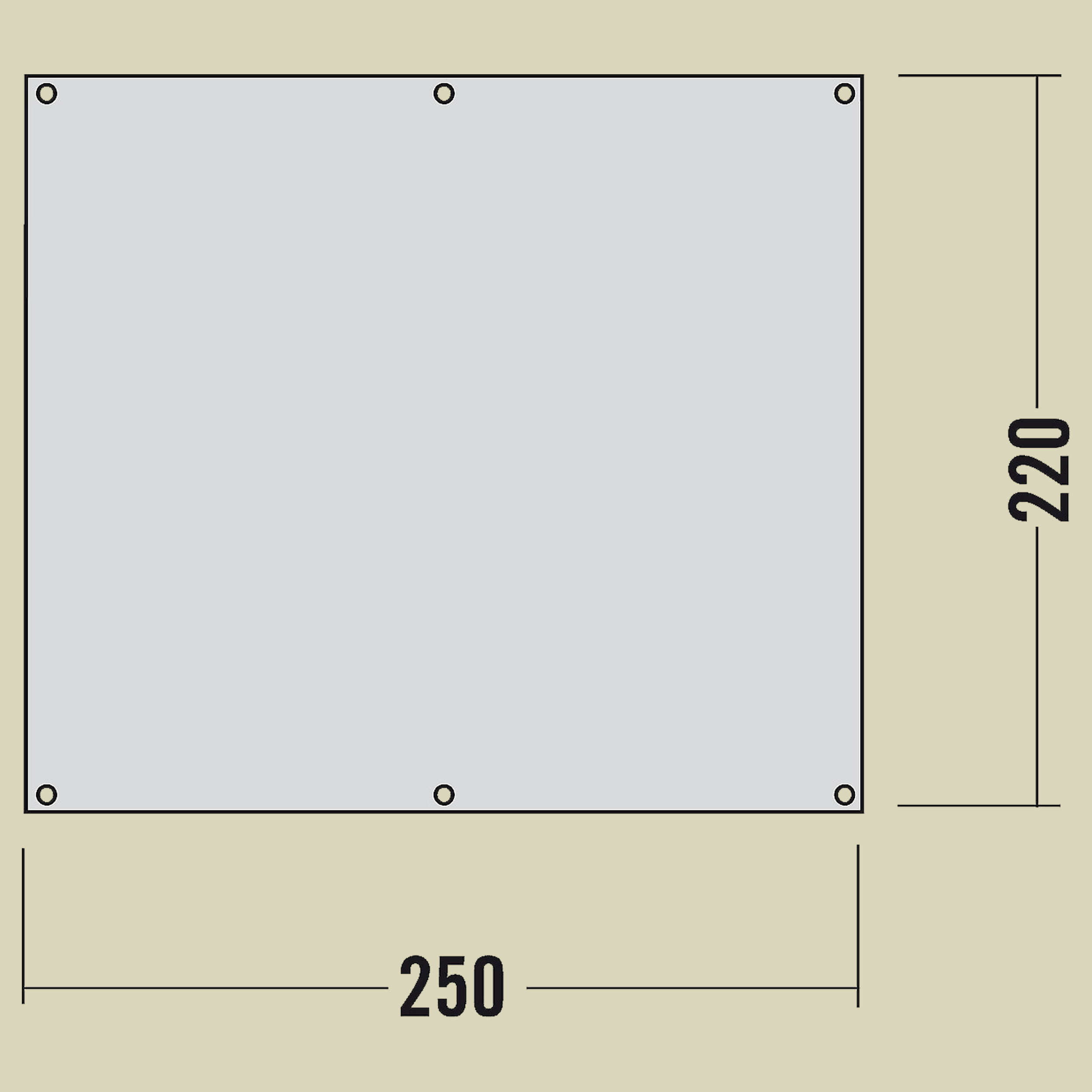 Zeltunterlage 250x220 Fläche 250 x 220 cm