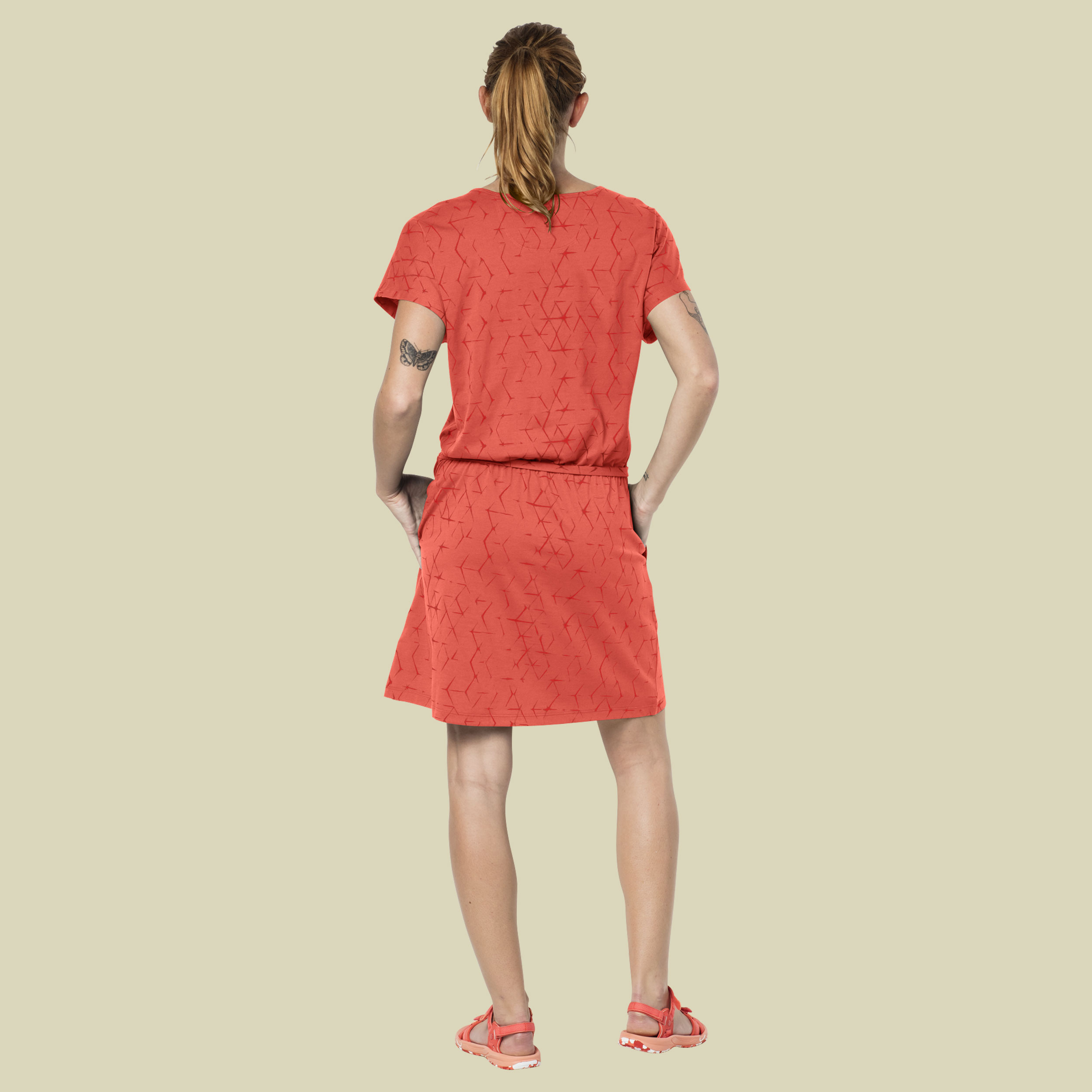 Shibori Dress Women Größe S Farbe hot coral all over
