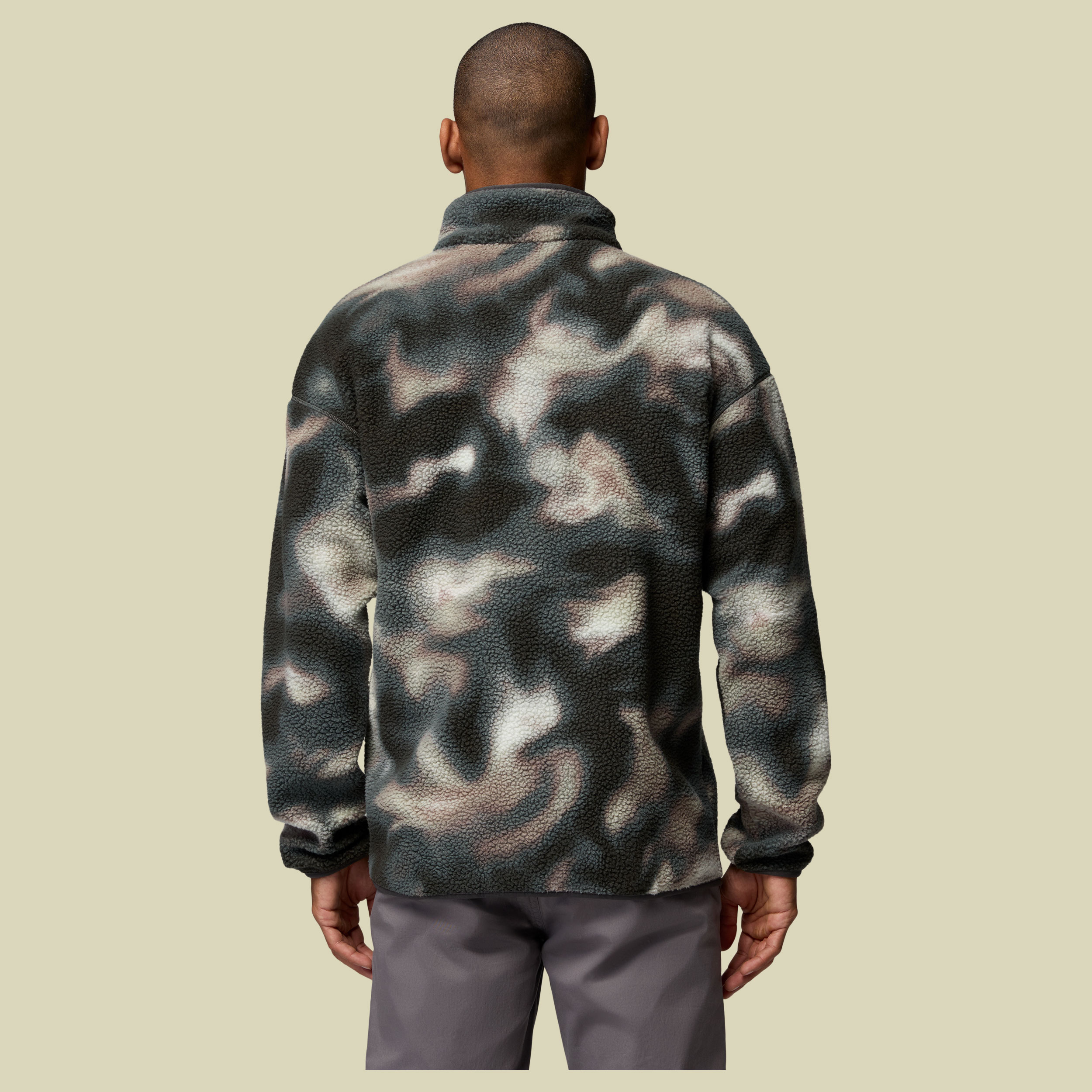 Helvetia II Printed Half Snap Fleece Men XL grün1 - sedona sage dyeflow