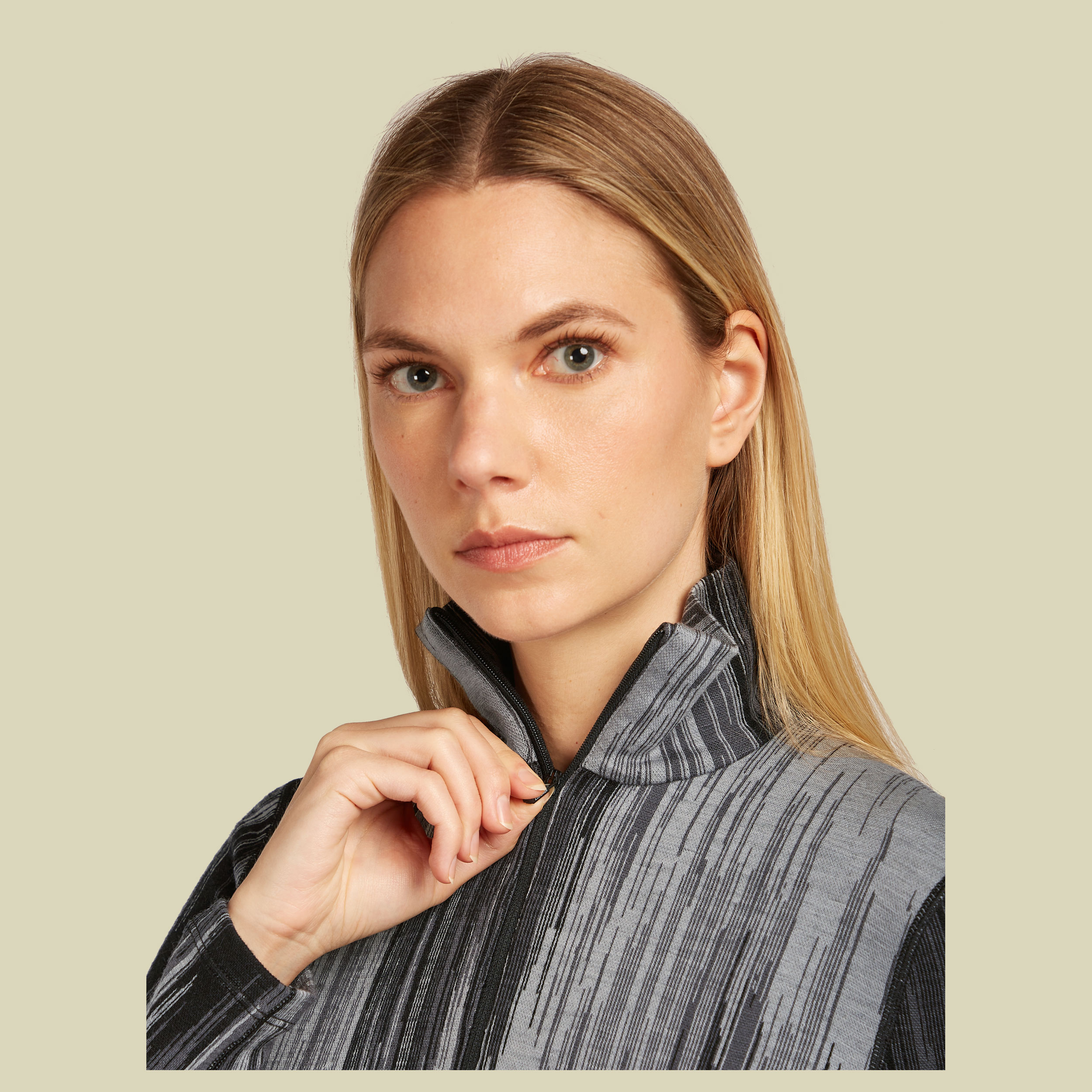 Merino 260 Vertex LS Half Zip Peak AOP Women XL grau - black/obsidian/alloy/J