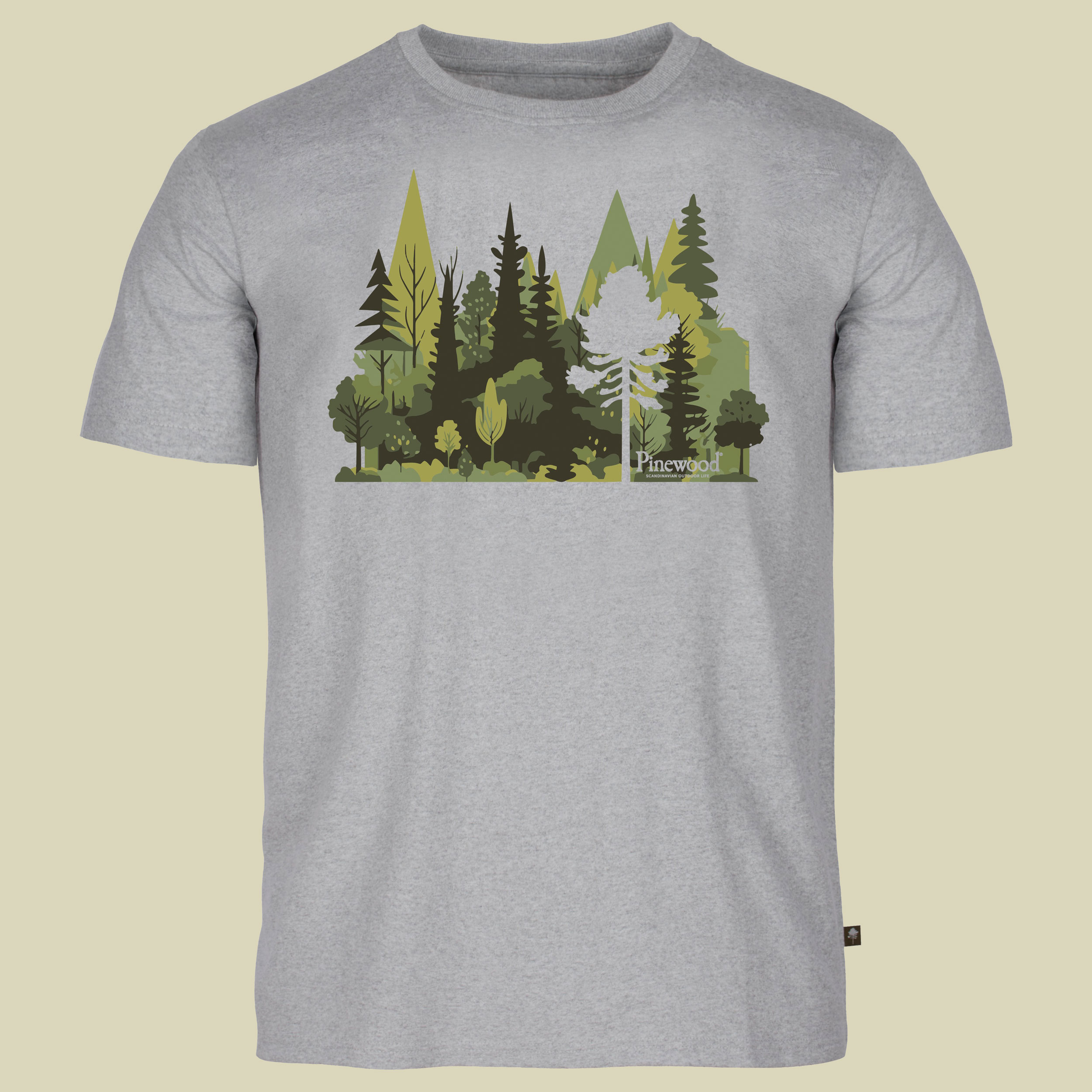 Finnveden Recycled Outdoor T-Shirt Men XXL grau - l.grey melange forest