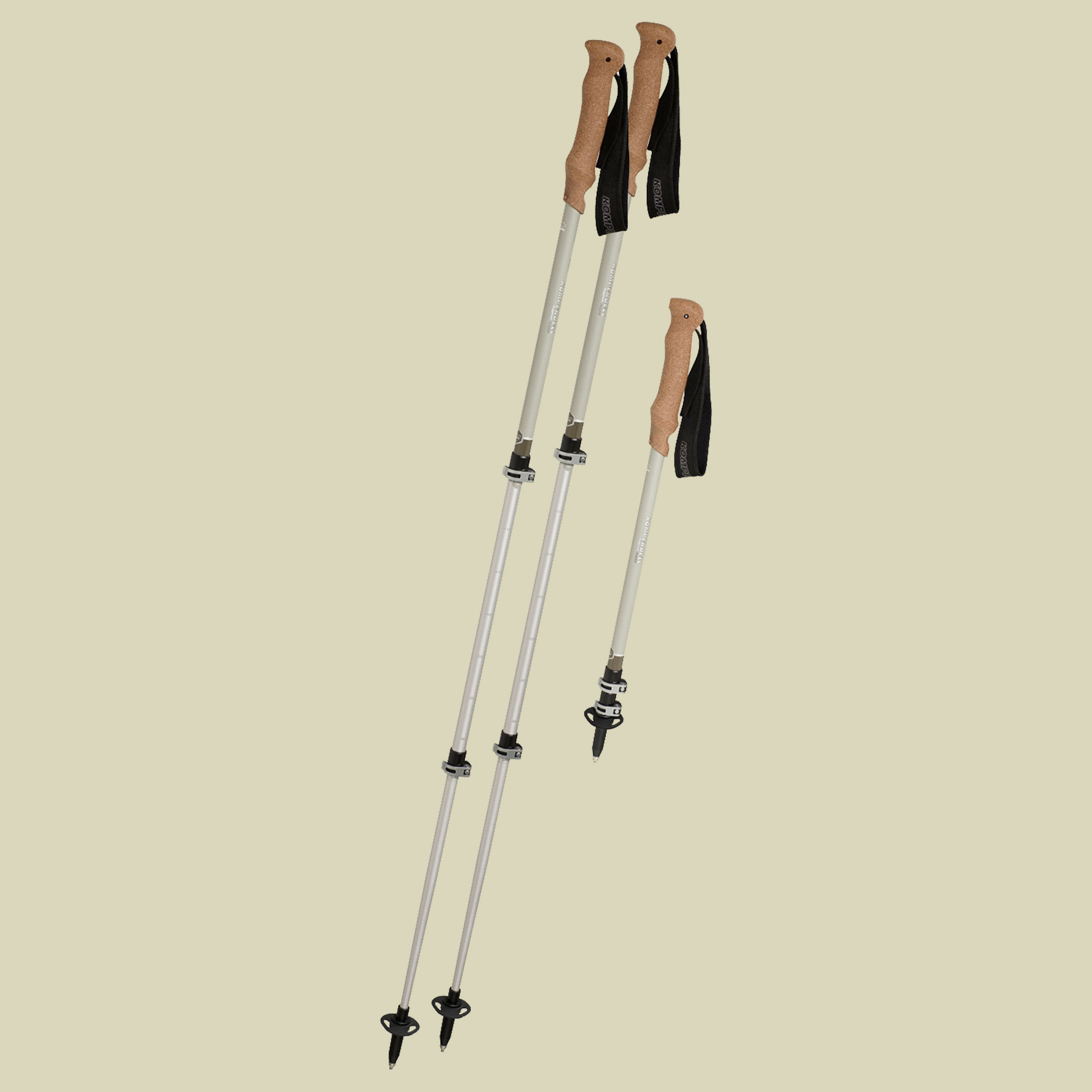 Ridgehiker Cork Powerlock Compact Länge: verstellbar von 90-120 cm hellgrün/silber
