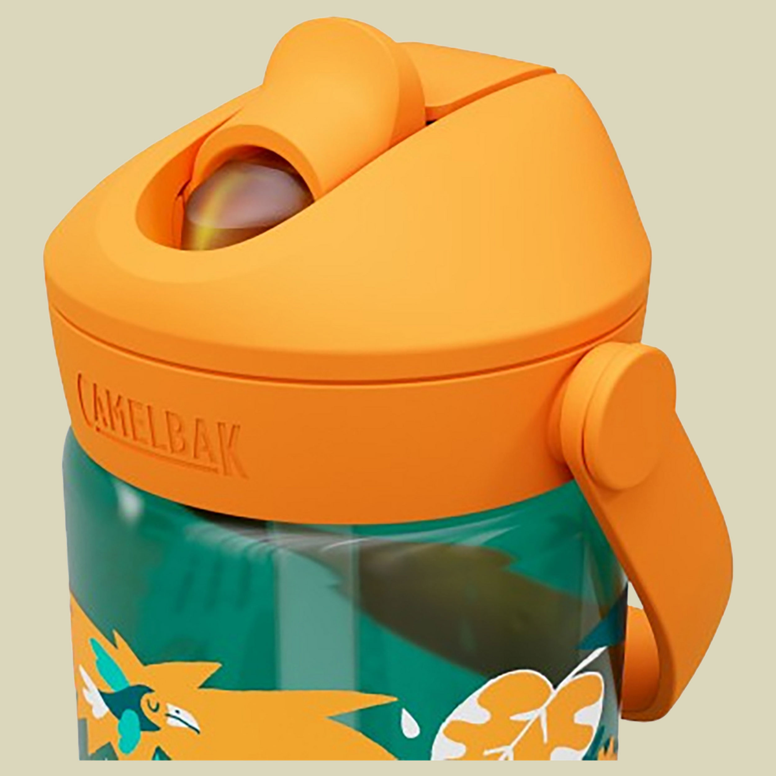 Thrive Flip Straw Kids 0,4 L orange - jungle animals