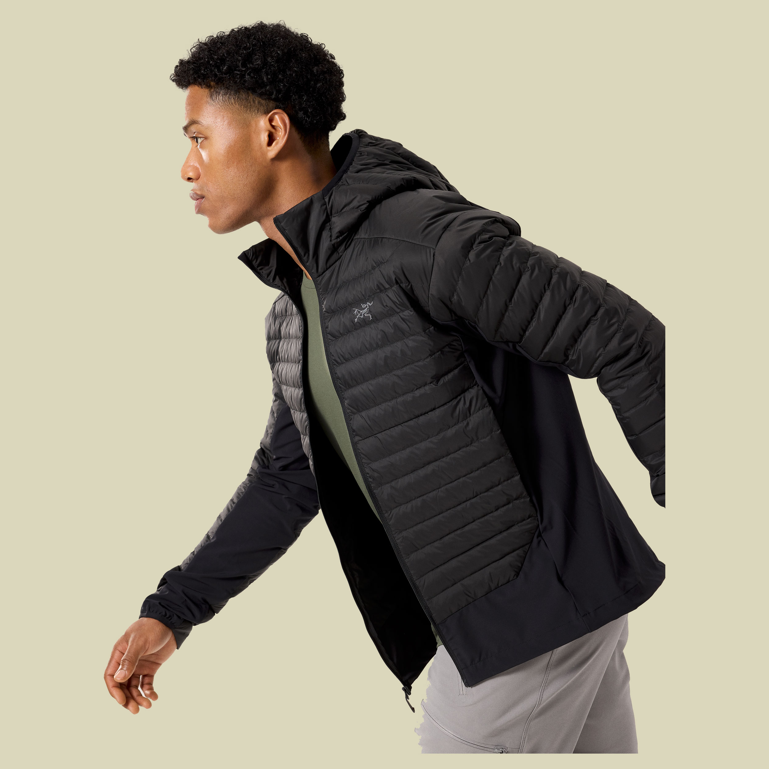 Cerium Hybrid Hoody Men schwarz M - black