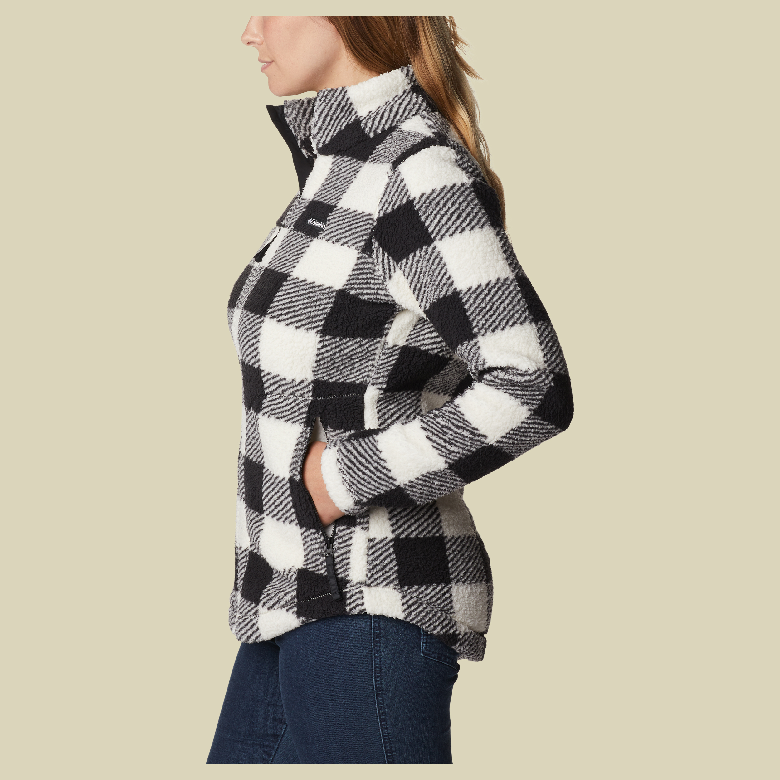 West Bend Full Zip Women Größe XL Farbe Chalk Check Print