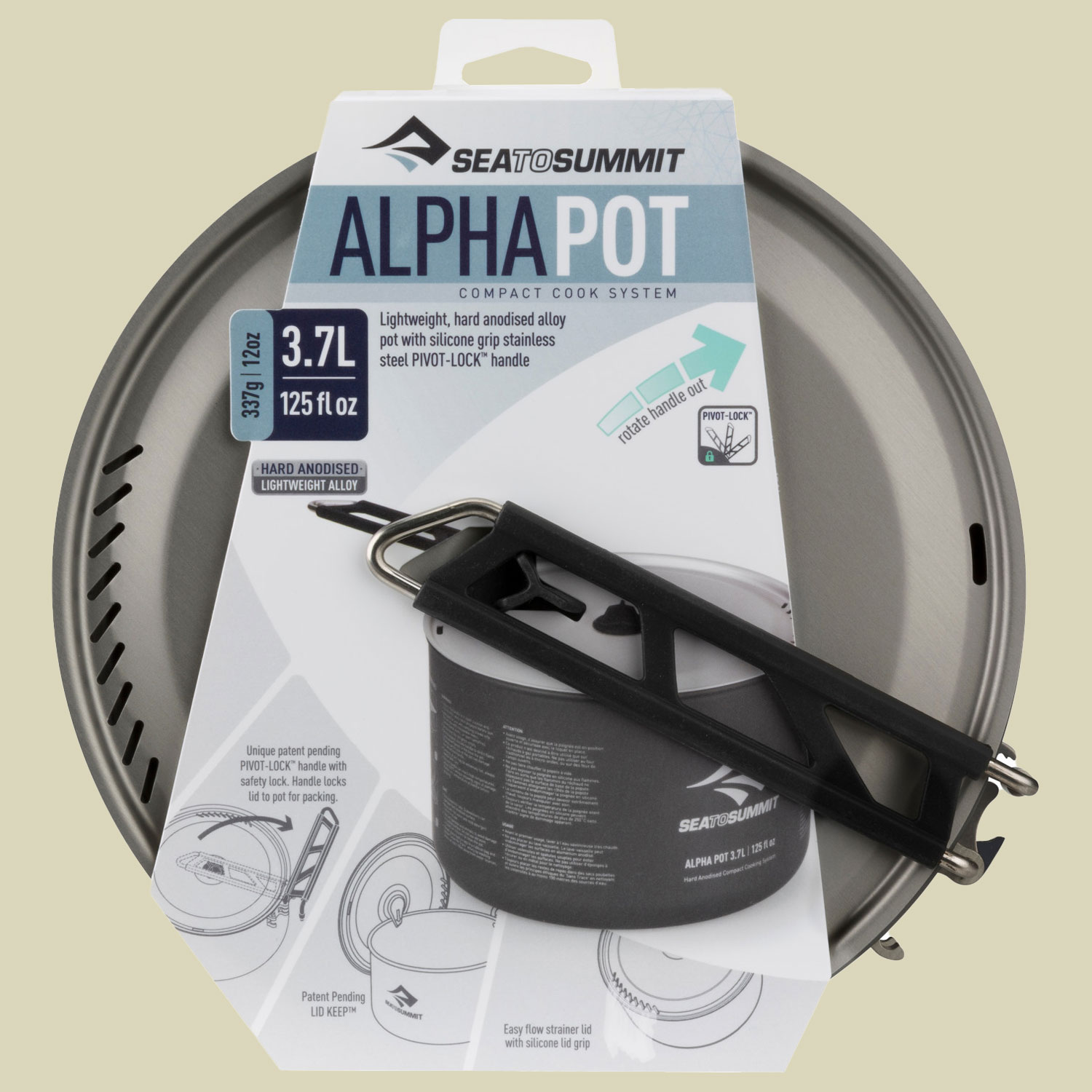 Alpha Pot Volumen 3,7 Farbe grey