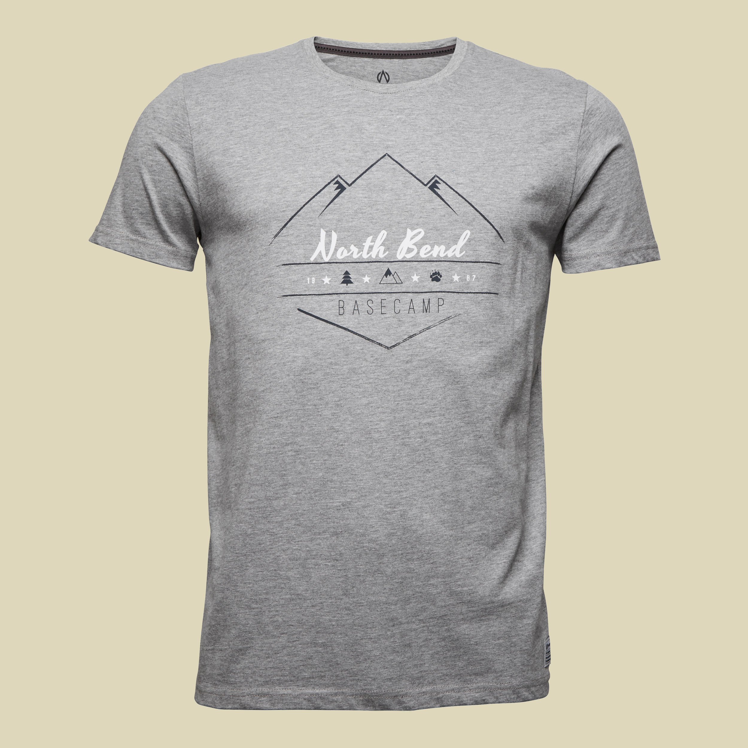 Vertical Tee Herren T-Shirt Größe S Farbe grau melange 7006