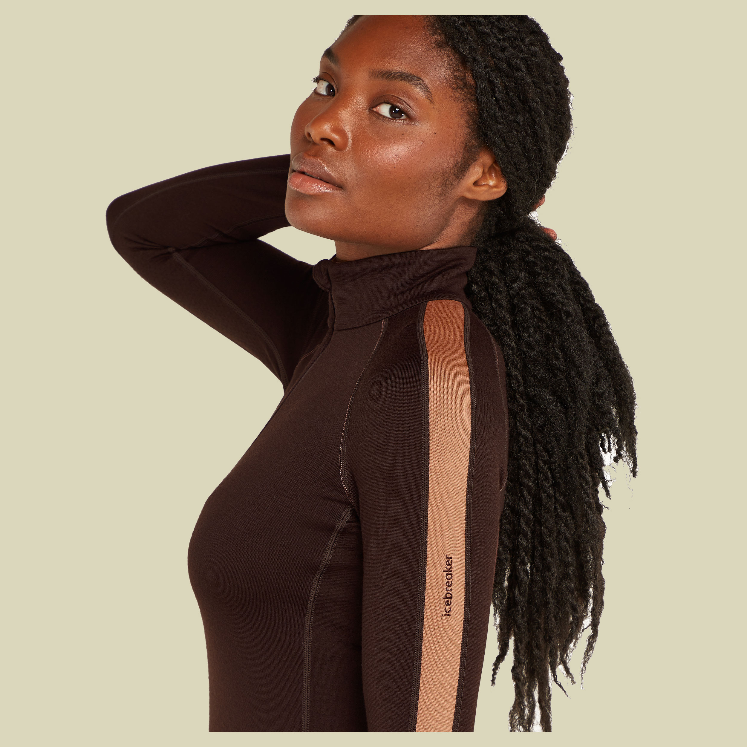 ZoneKnit 260 LS Half Zip Women L braun - bittersweet/cedar wood/cb