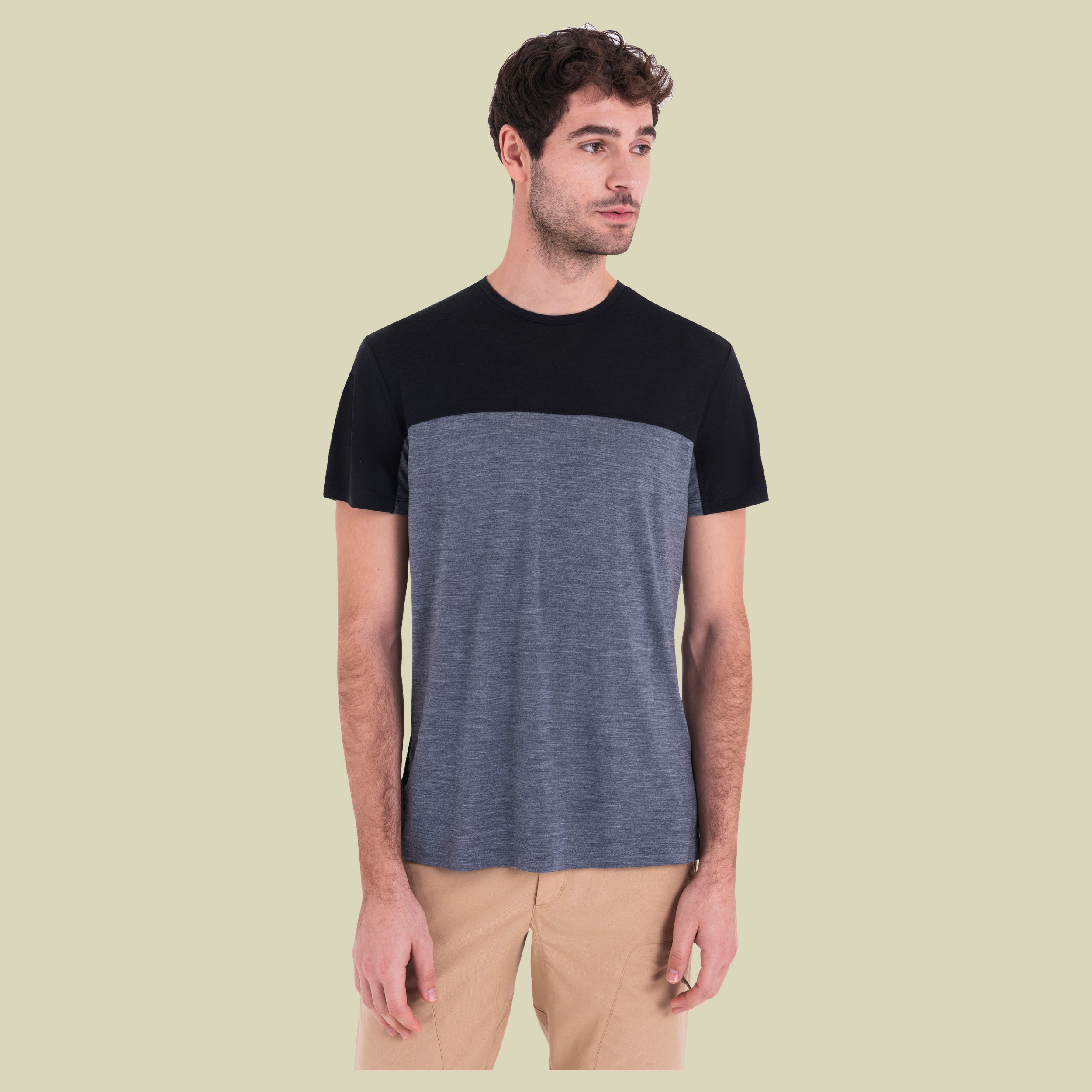 Merino 125 Cool-Lite Sphere III SS Tee Colour Block Men L grau - graphite HTHR/black/CB