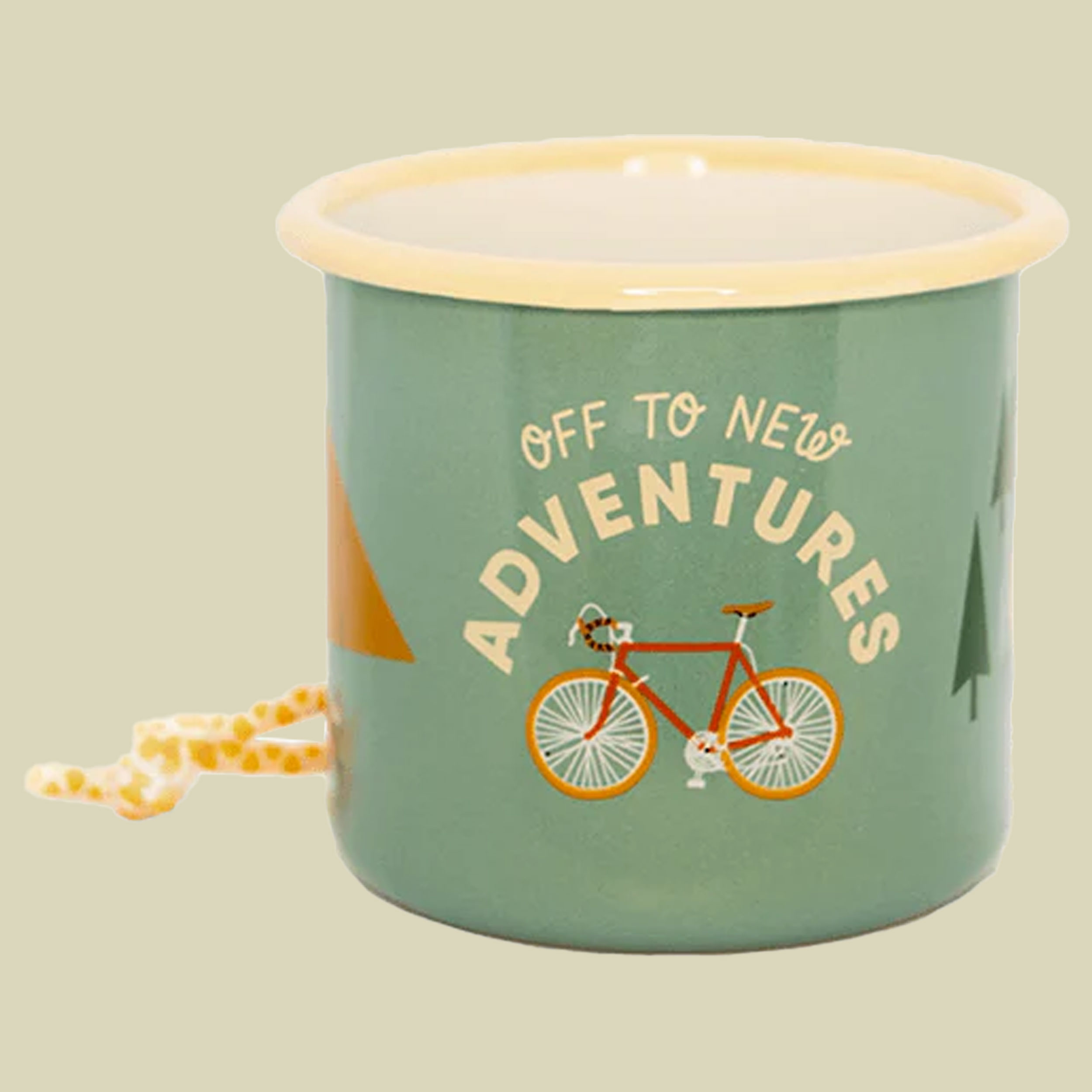 Emaille Becher bike 350 ml