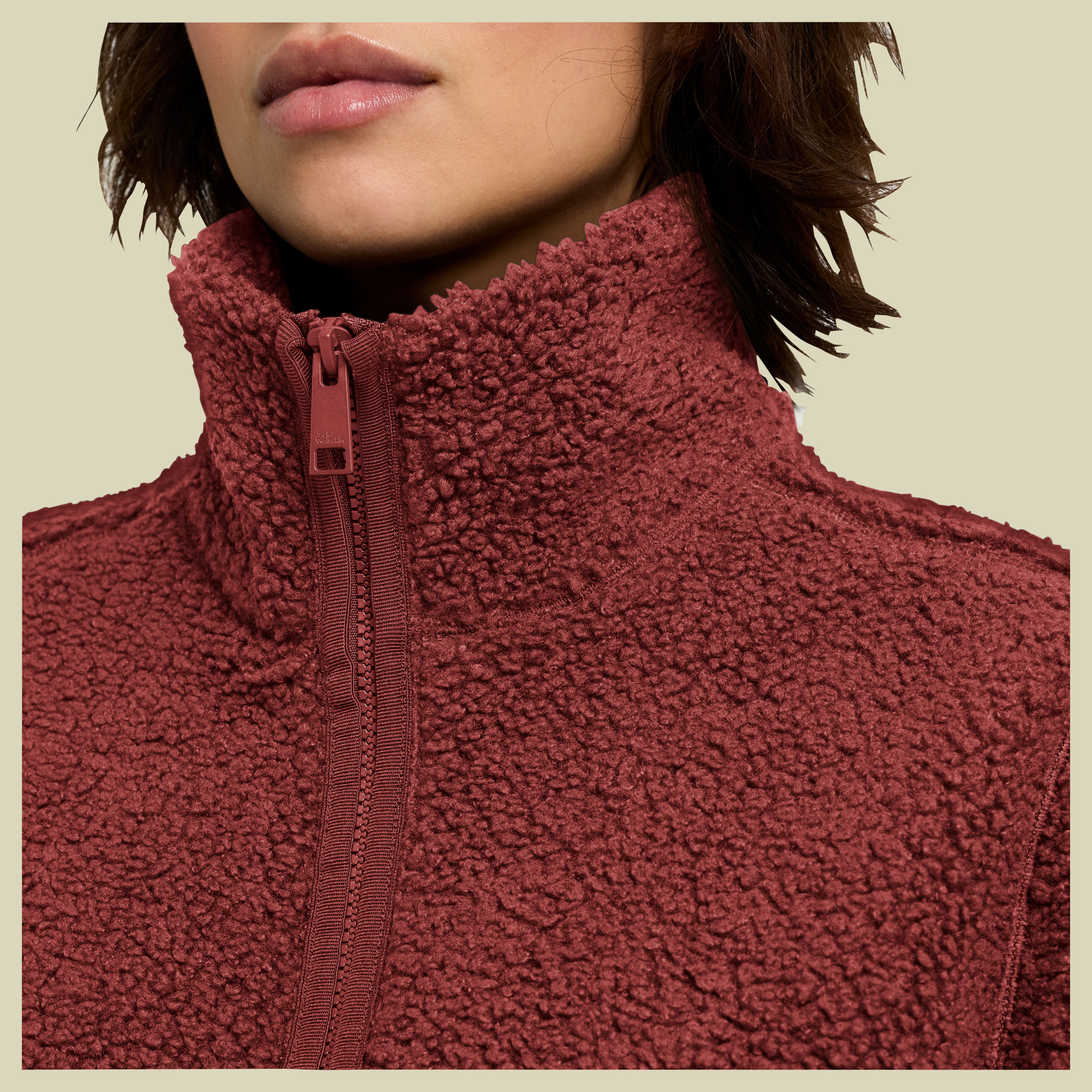 High Curl Jacket Women rot XXL - merlot