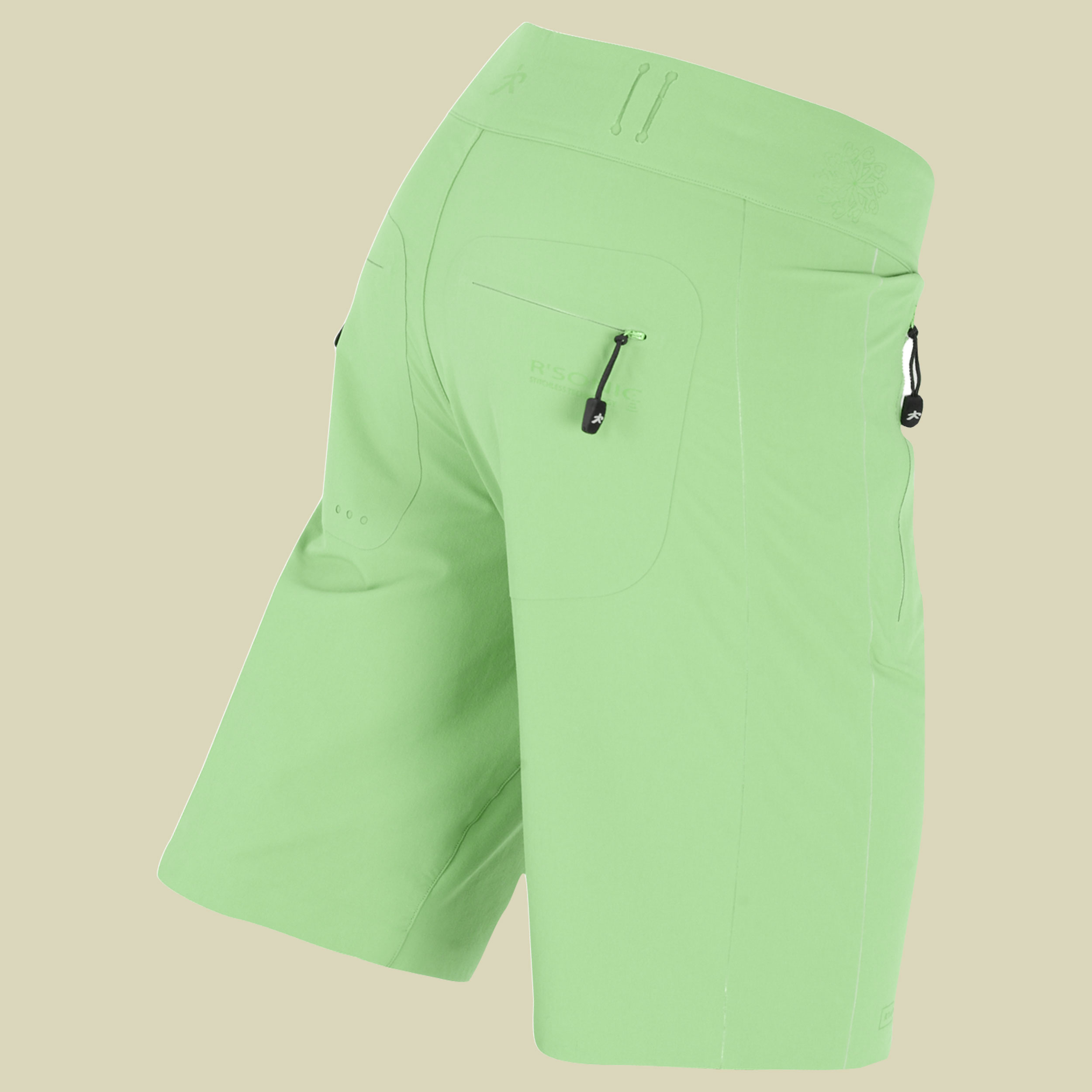 R 16 kurze Bergsport Hose Women Größe L Farbe green